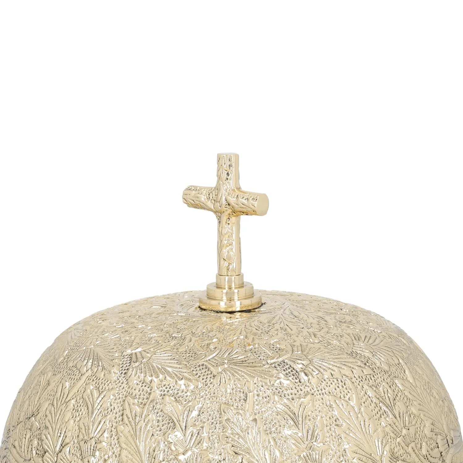 Gong en laiton orné avec maillet en bois