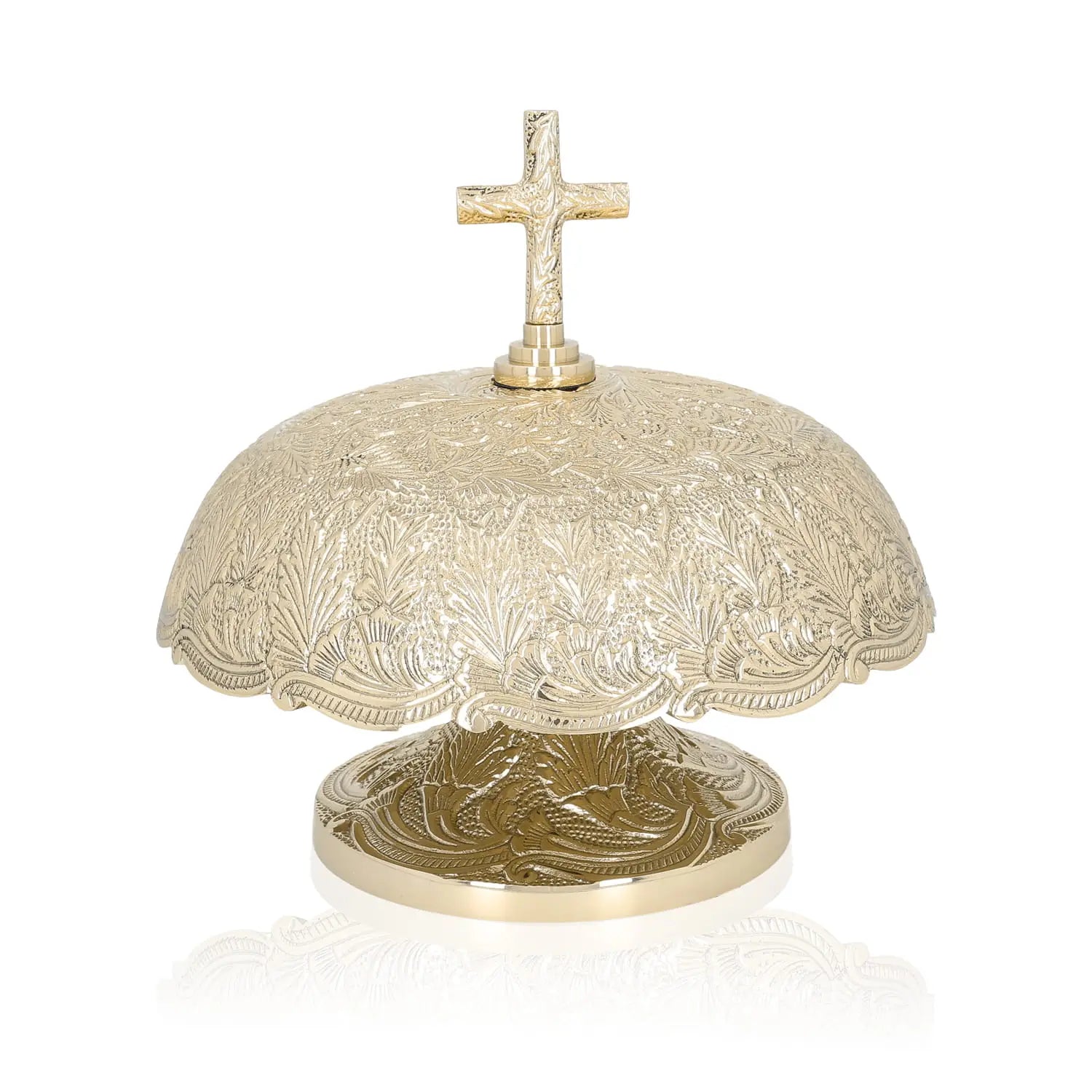 Gong liturgique en laiton avec maillet en bois