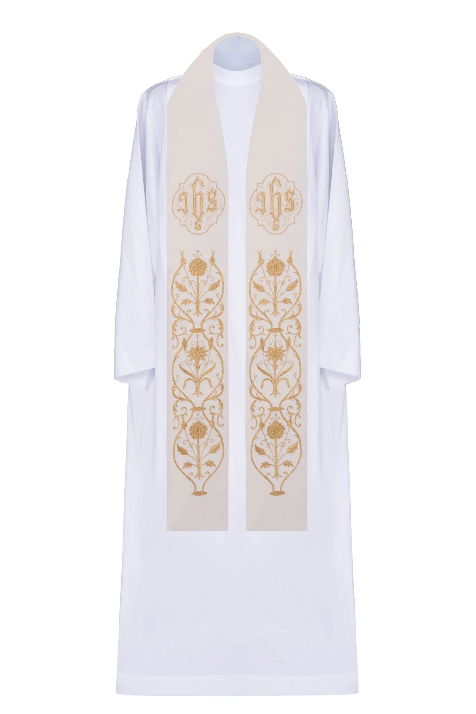 Stoles with wide embroidery decoration JHS