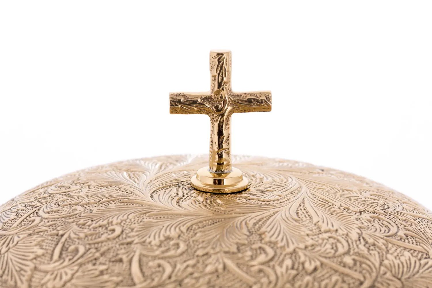 Gong liturgique en laiton simple avec maillet en bois – 24 cm