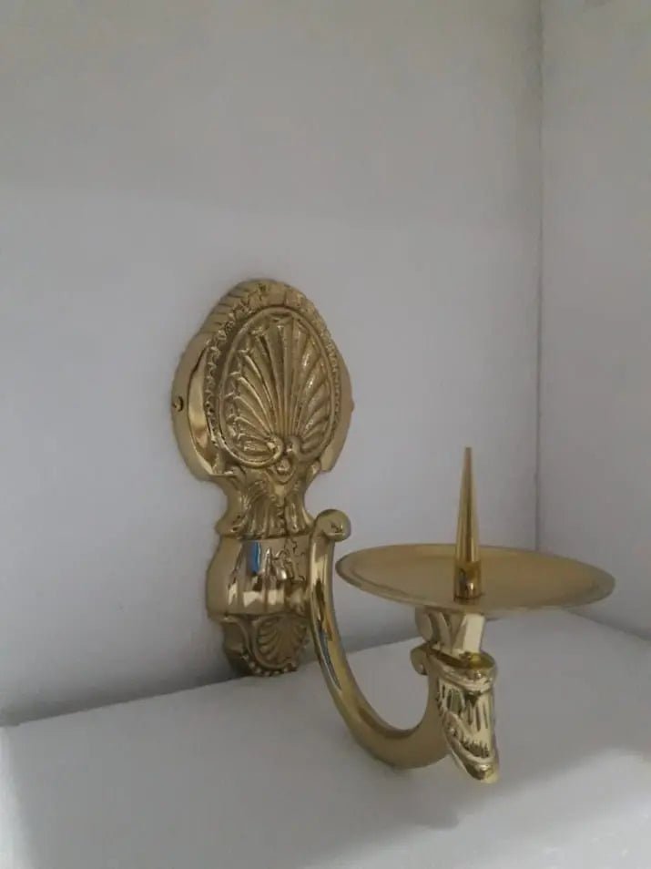 Chandelier mural en laiton Zacheus avec motif coquillage