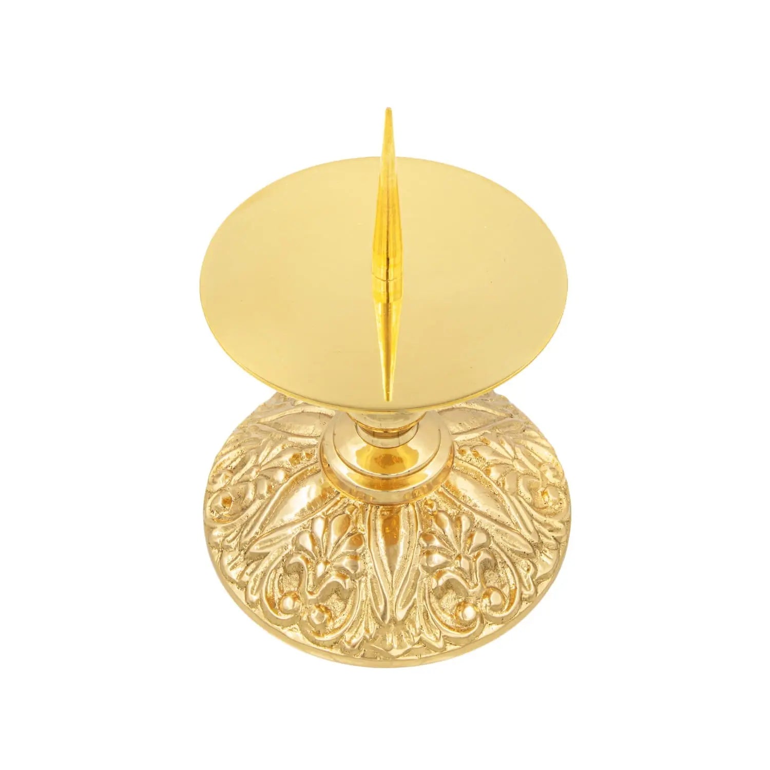 Chandelier d'autel en laiton avec base décorative – 9 cm