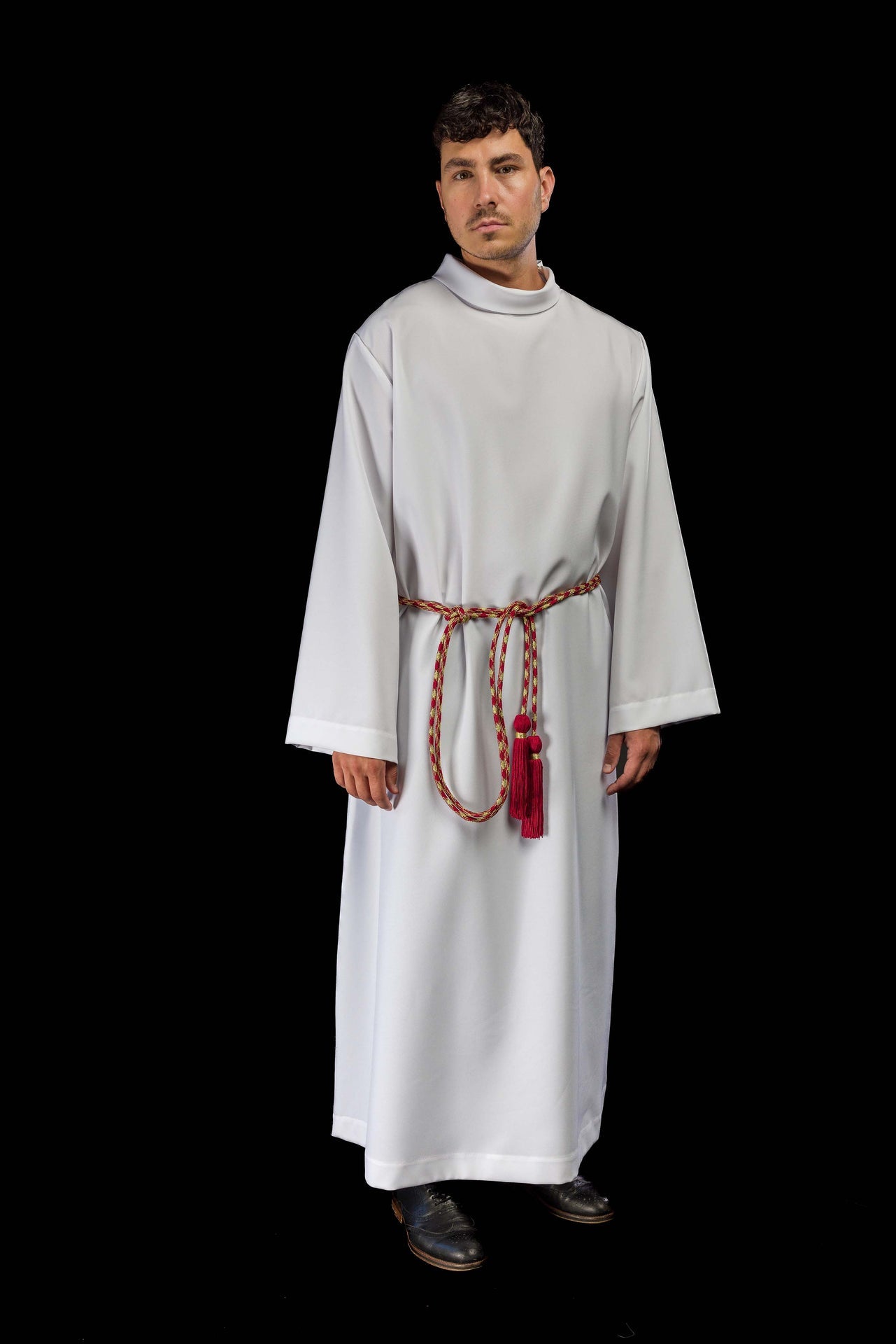 Cingulum liturgique rouge et or