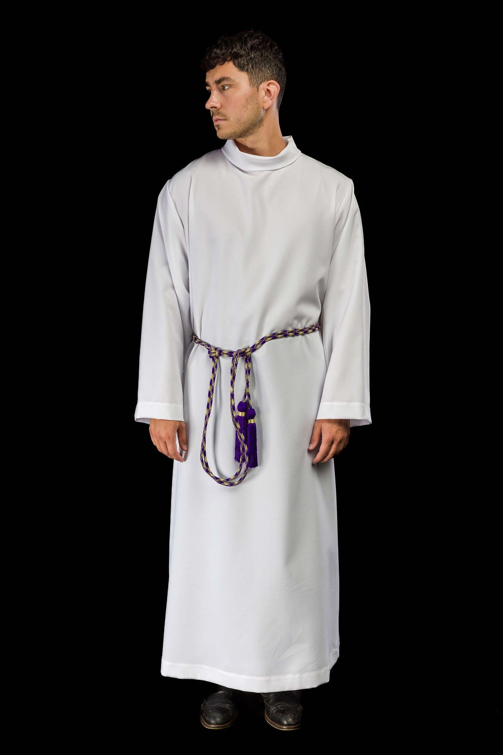 Cingulum liturgique violet et or