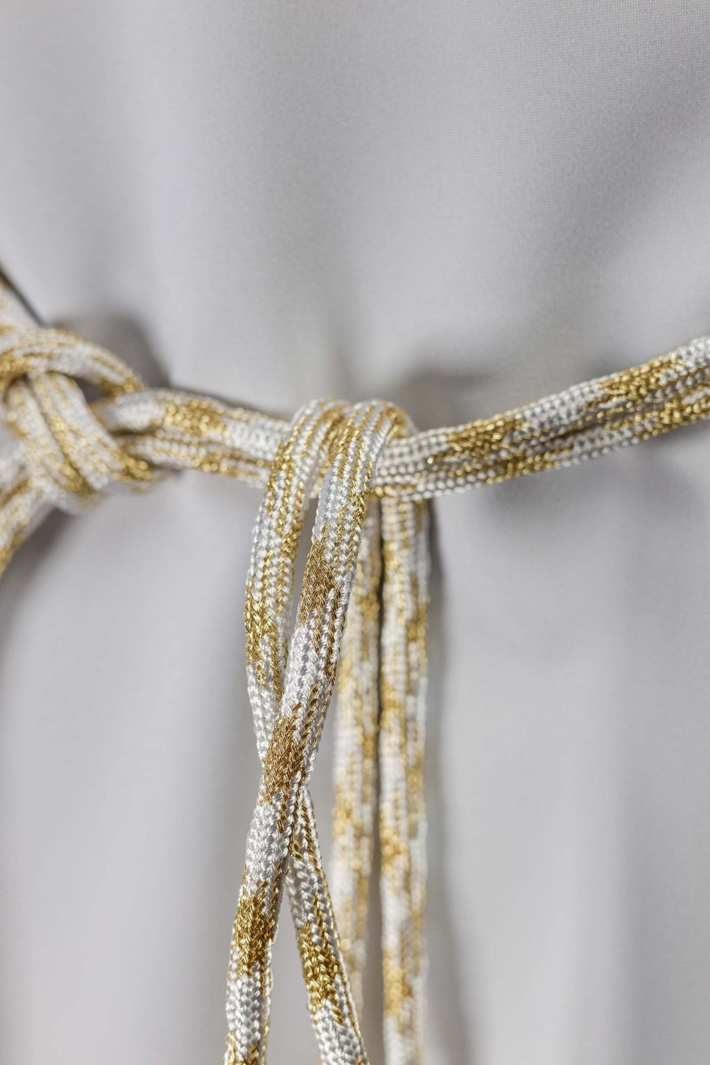 Cingulum liturgique blanc et or