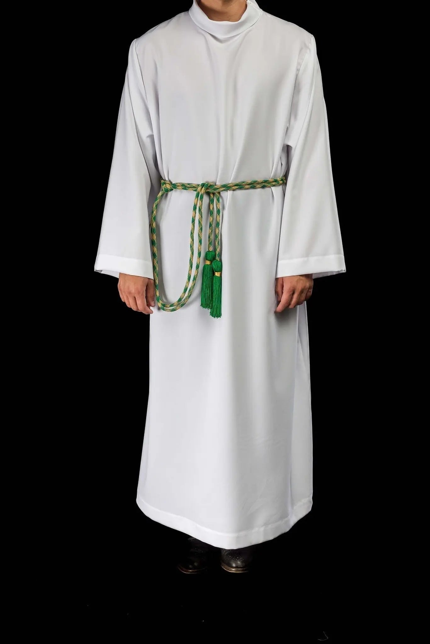 Ceinture liturgique premium vert-or