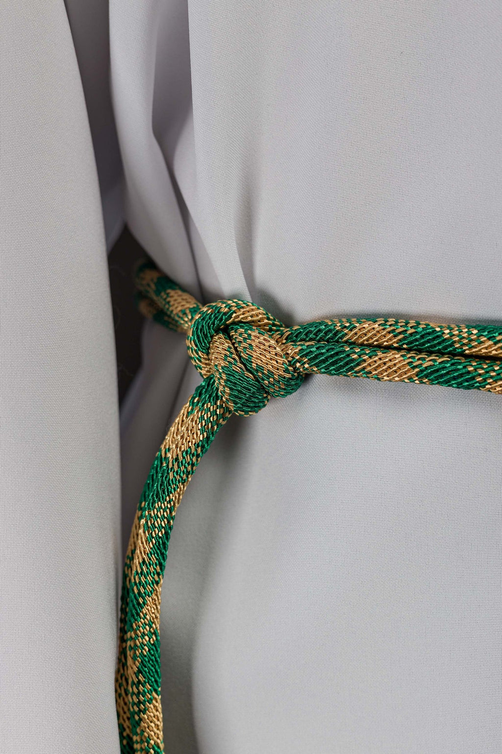 Cingulum liturgique vert-doré premium