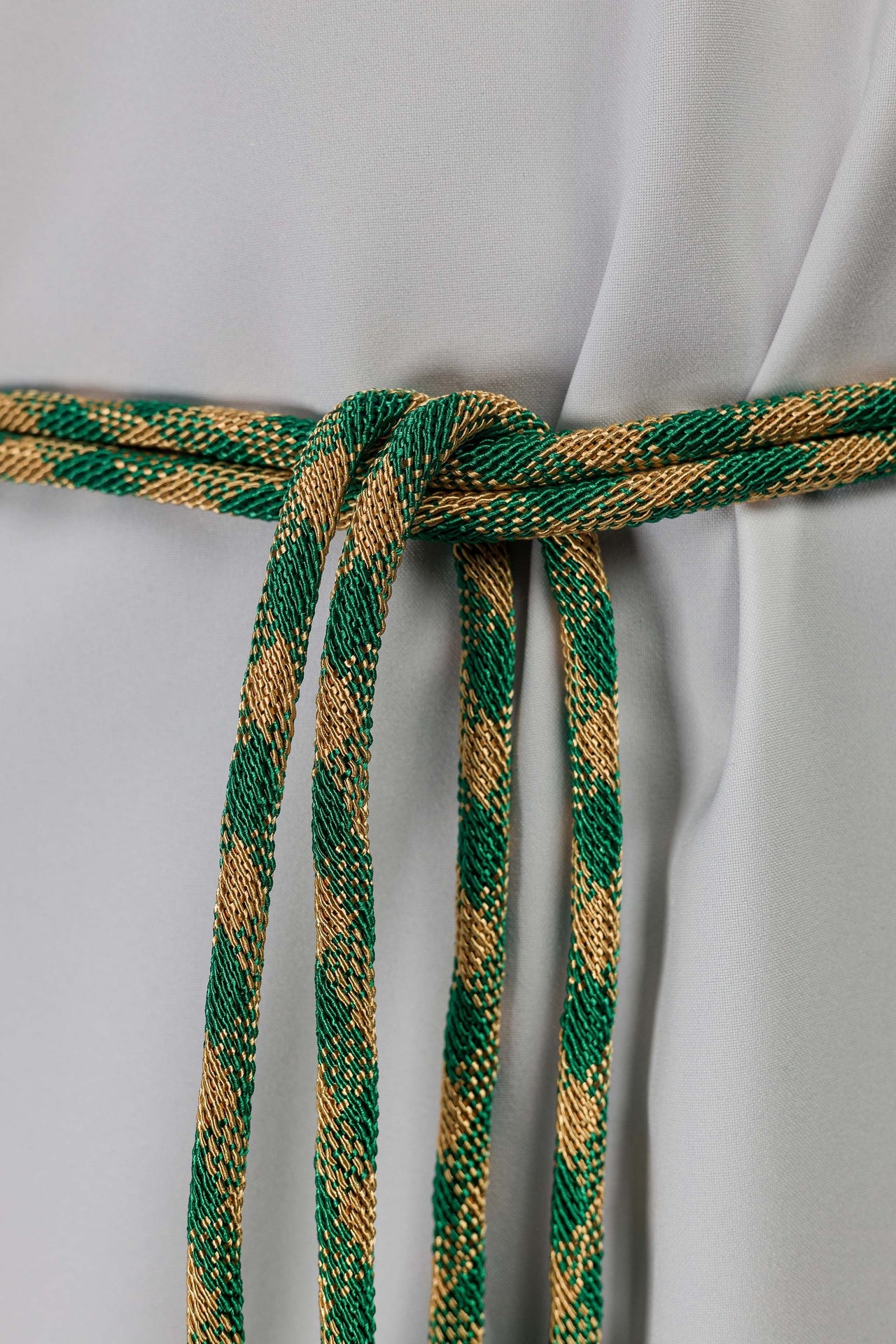 Cingulum liturgique vert-doré premium