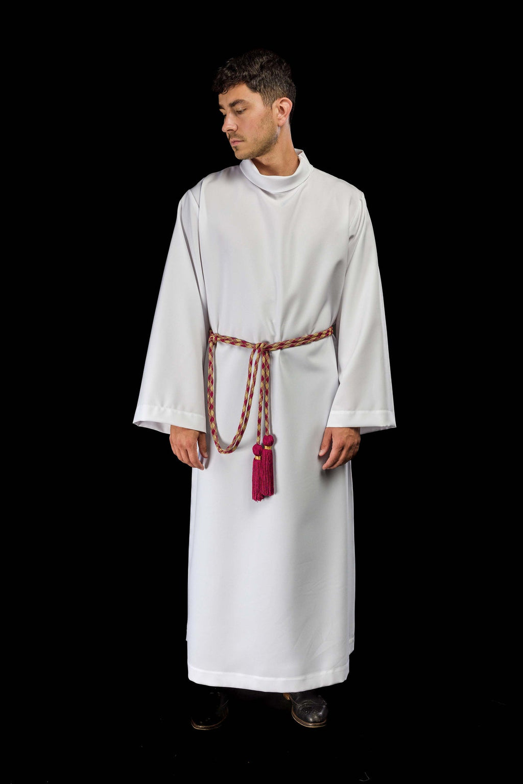 Cingulum liturgique rouge et or premium