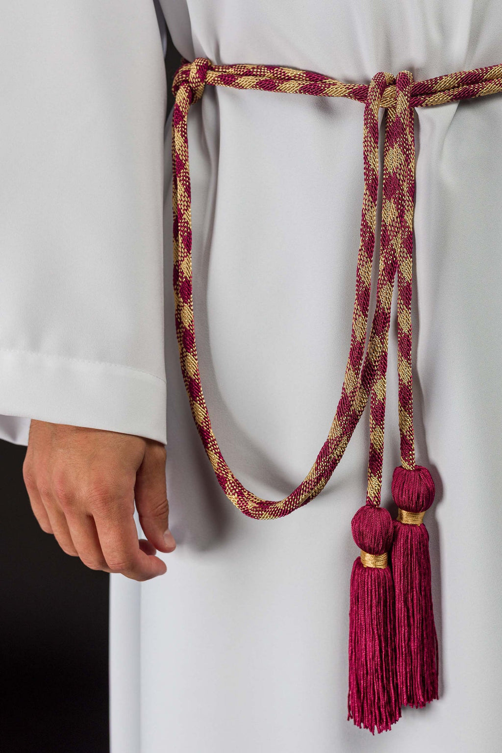 Cingulum liturgique rouge et or premium