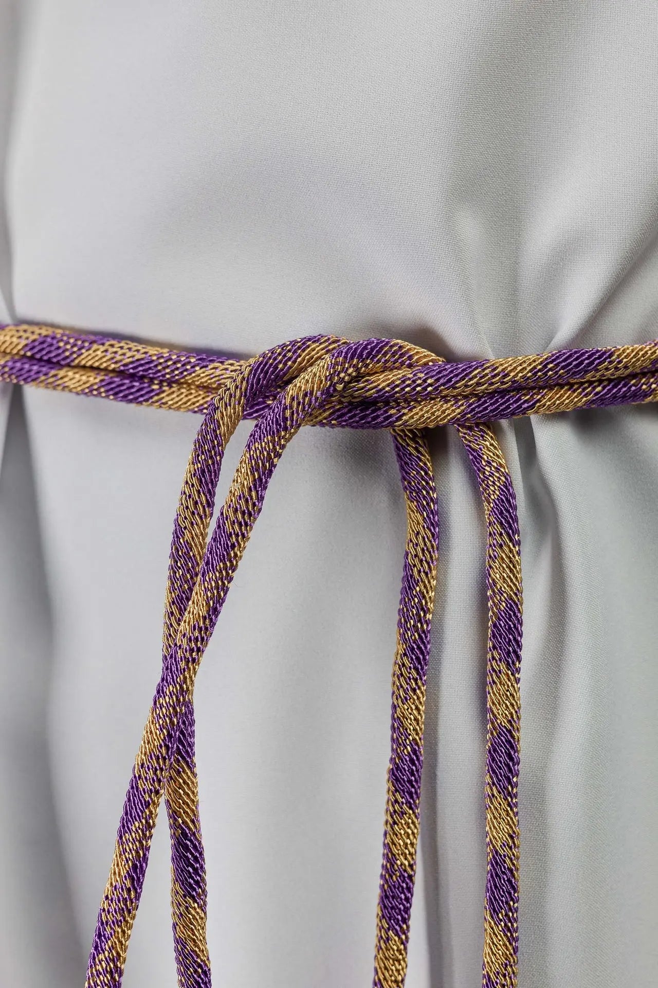 Ceinture liturgique premium violet-or