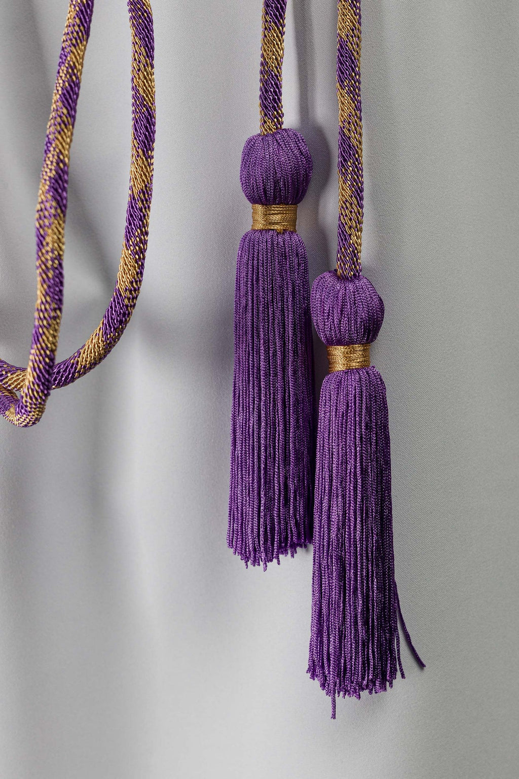 Cingulum liturgique violet et or premium