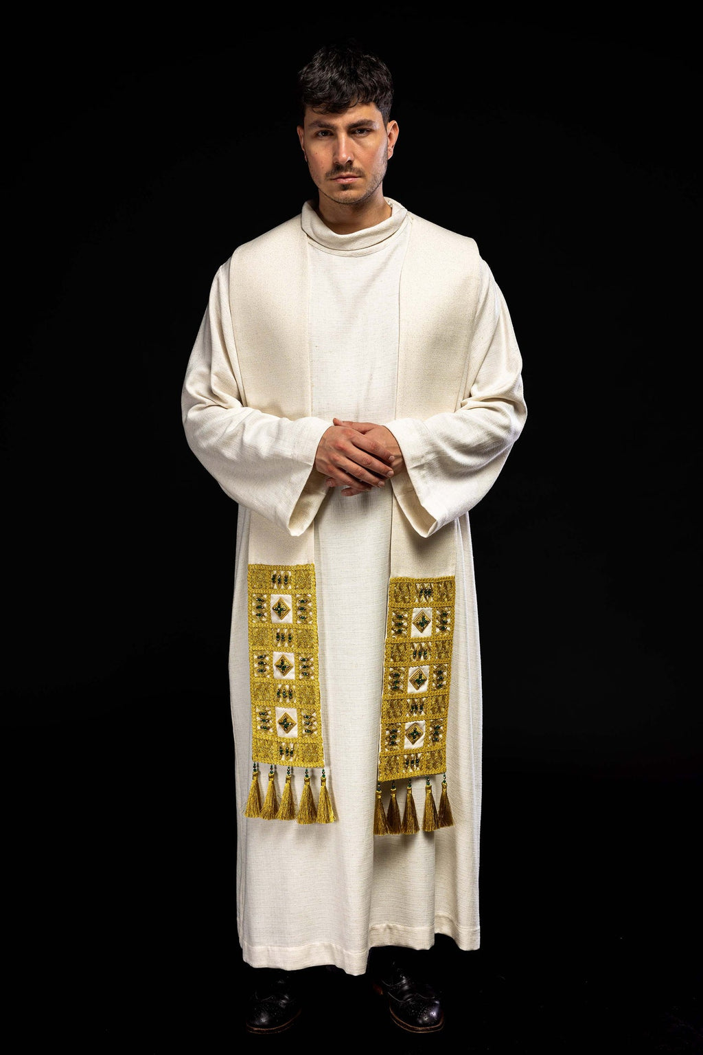 Ręcznie wykonana stuła z naturalnymi kamieniami Handmade 2013 - ORNATY.PL