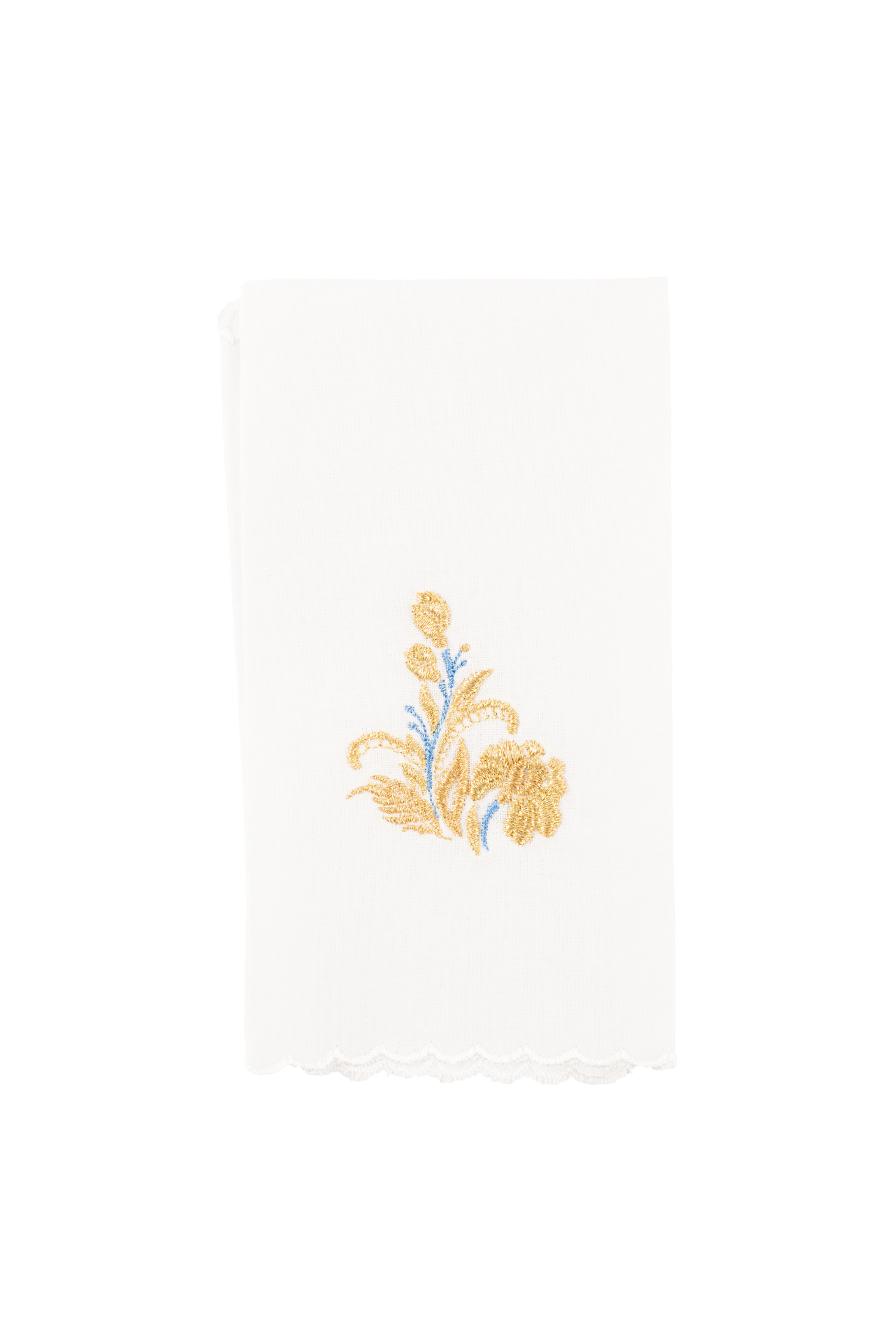 Ensemble de linges de calice liturgiques avec motif marial brodé