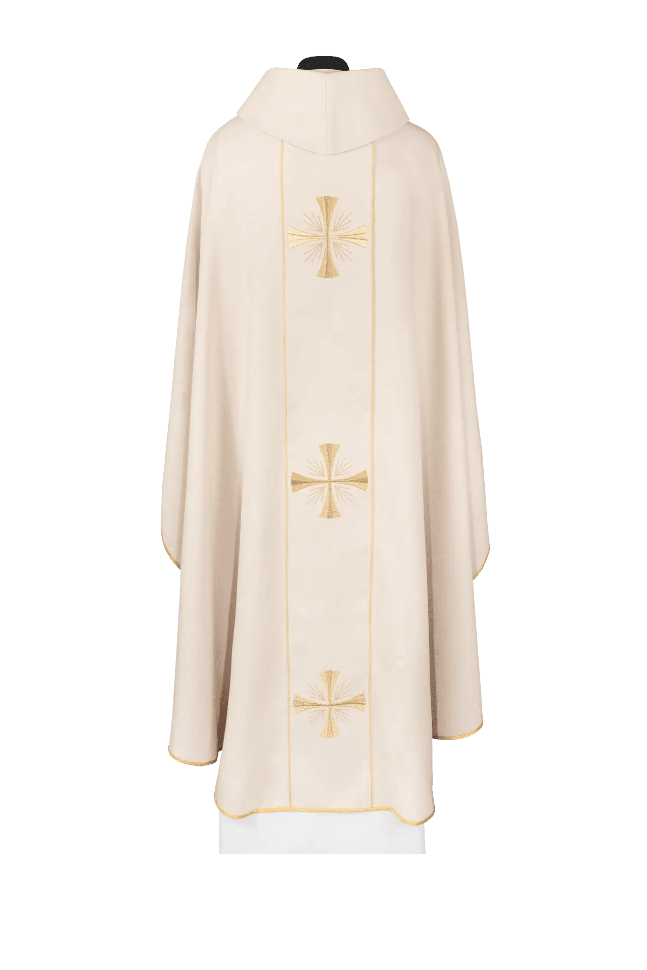 Chasuble avec une bande écrue et des croix brodées