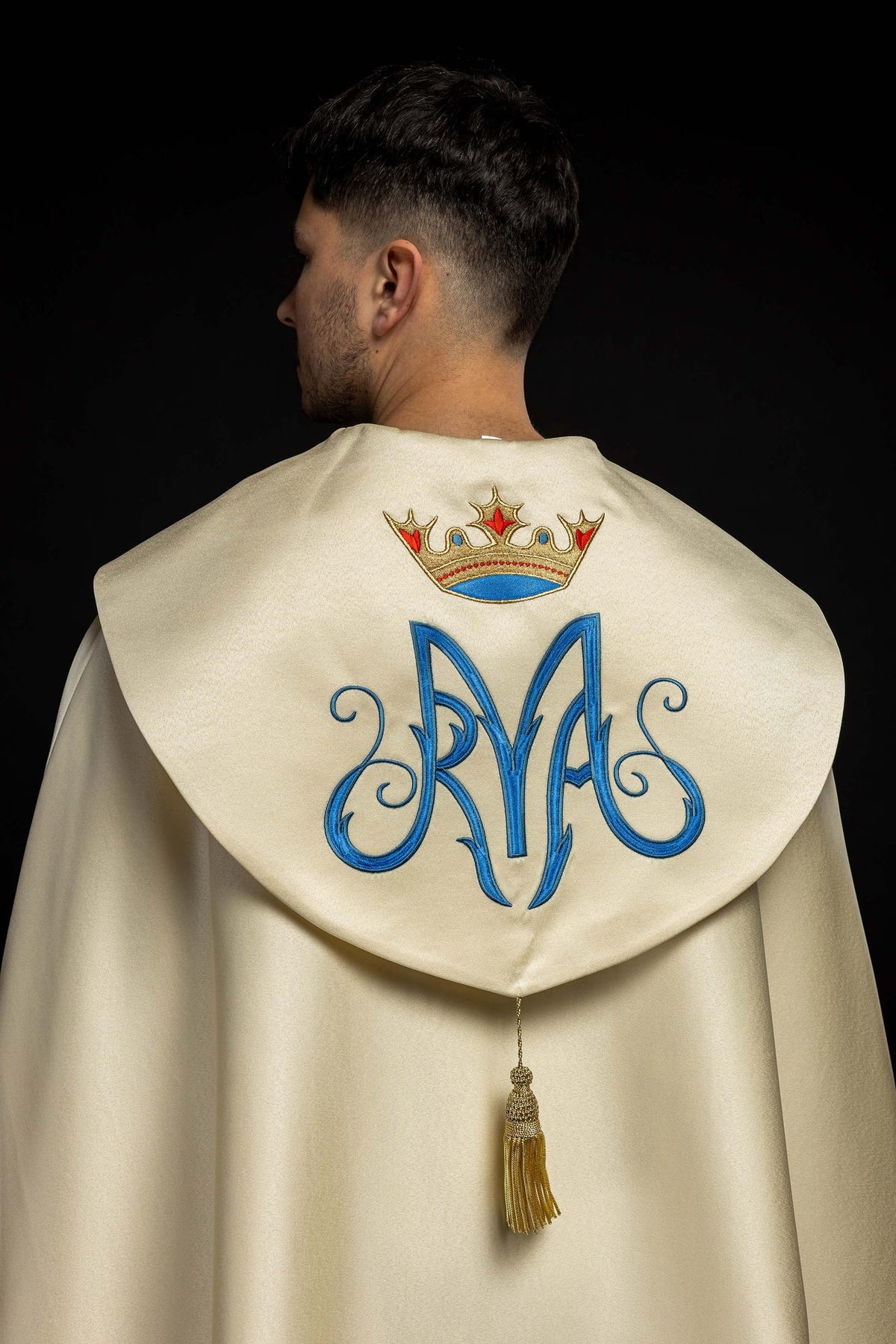 Kapa haftowana Maryjna Ecru - ORNATY.PL