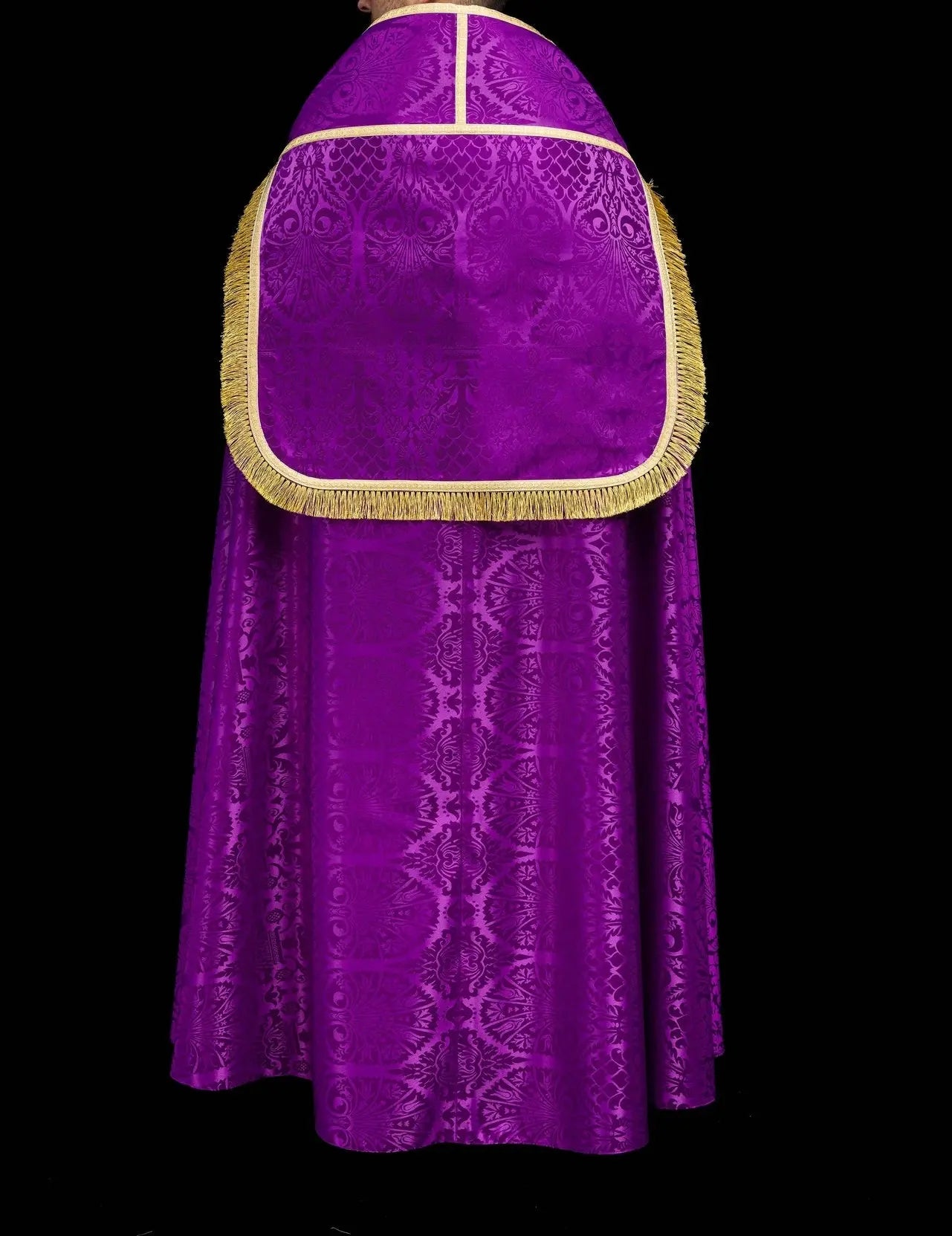 Plain Jacquard Roman Cope Purple