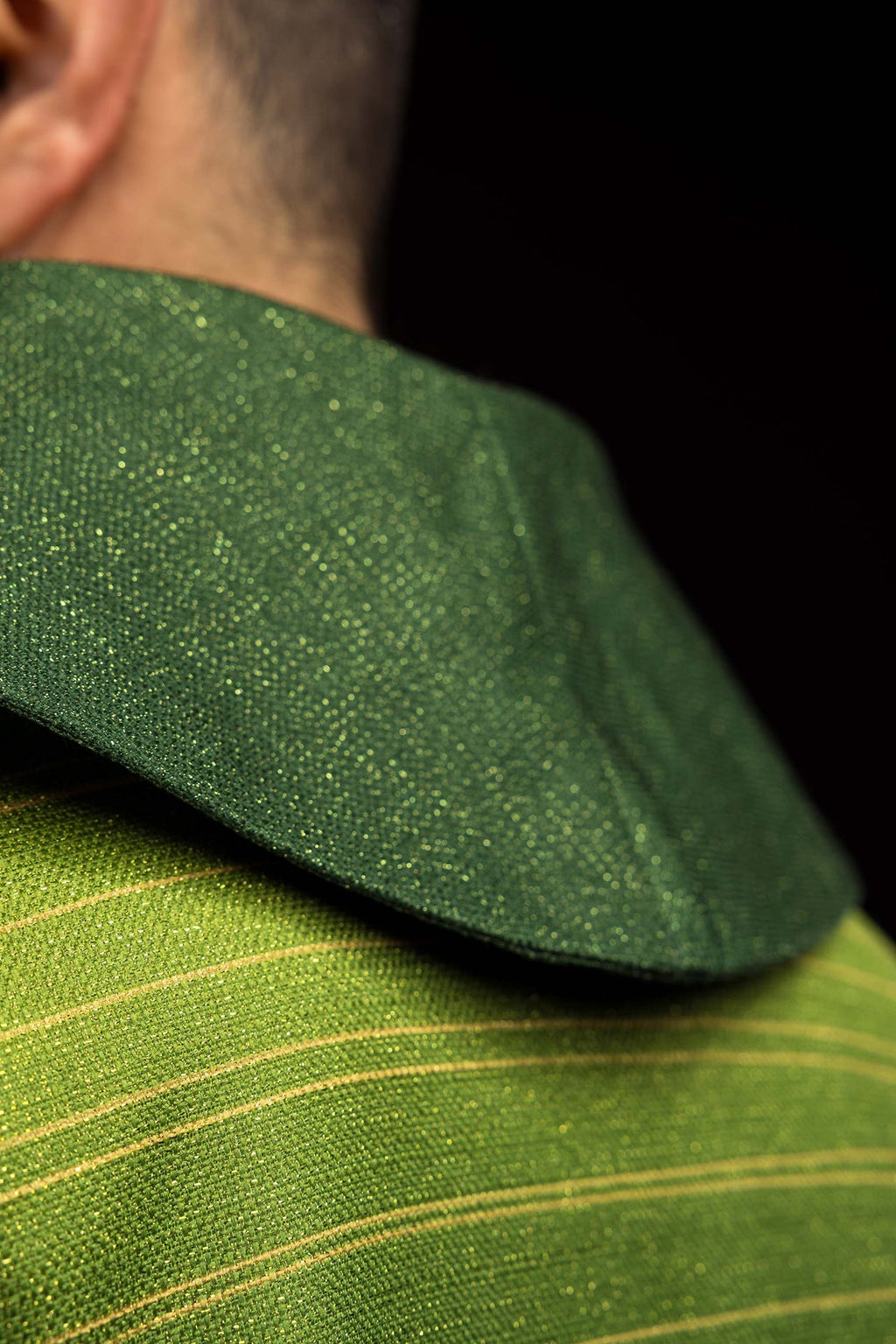 Ornement imprimé avec Croix de Jérusalem vert