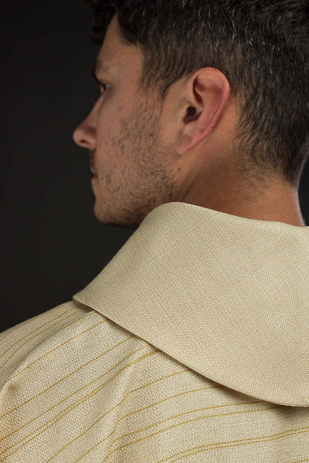 Ornement imprimé avec Croix de Jérusalem écru