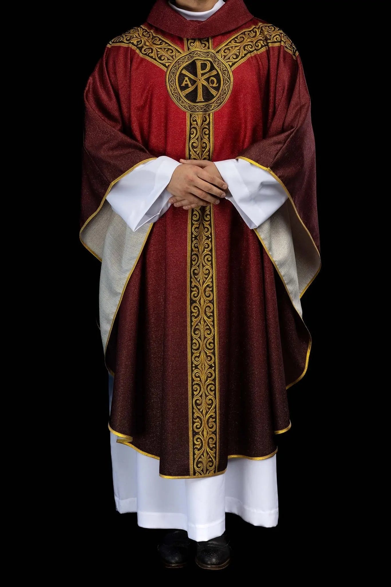 Red Pax Chasuble with Rich Gold Ornament