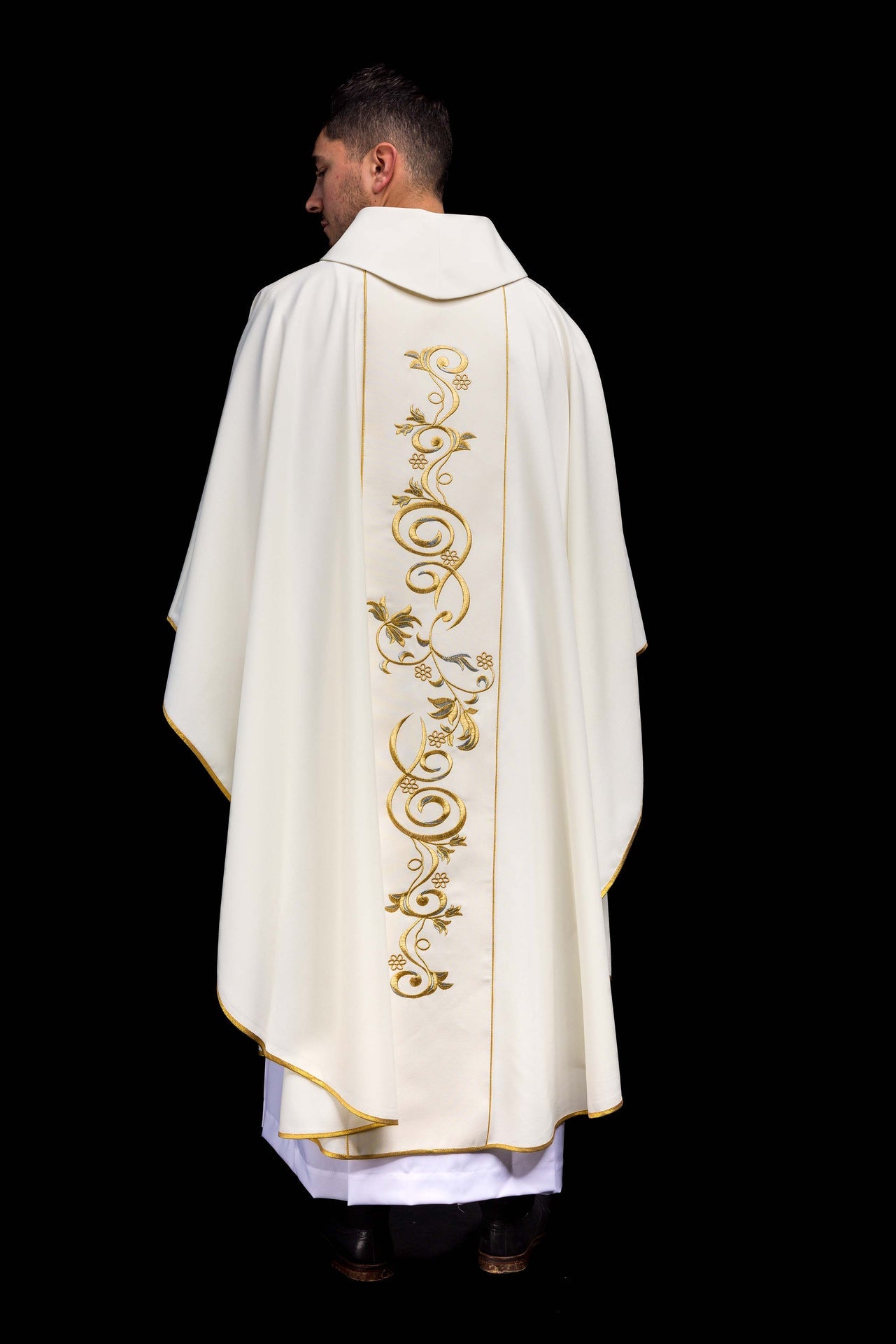 Chasuble de Noël avec l'image de la Sainte Famille