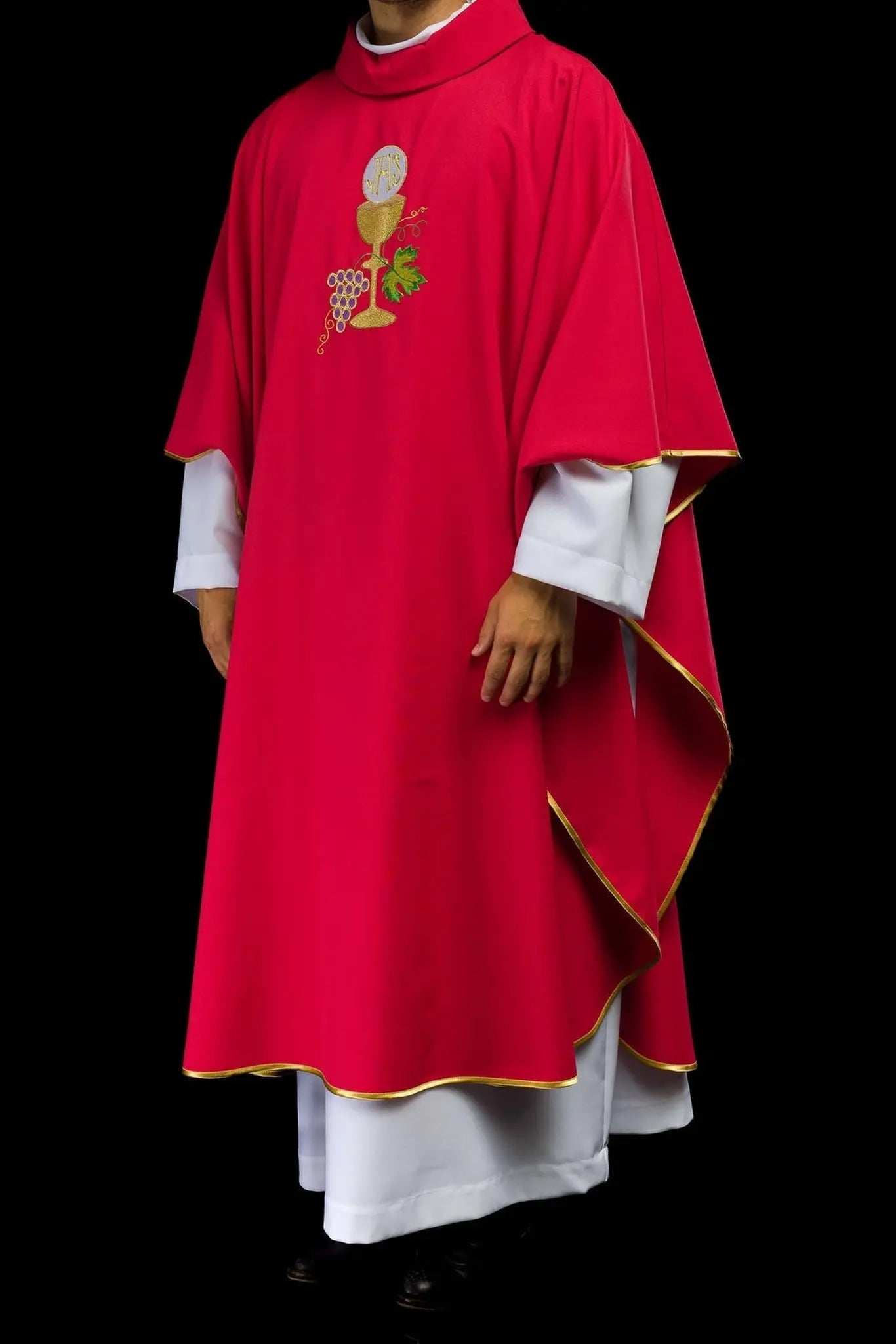 Chasuble calice Croix et raisins écru