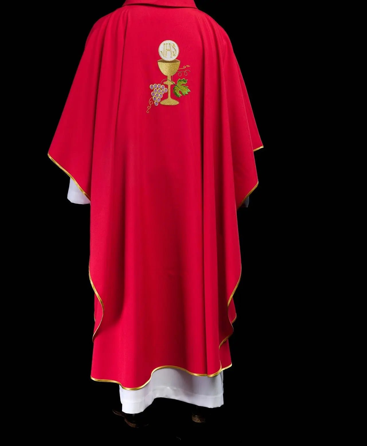 Chasuble calice Croix et raisins écru