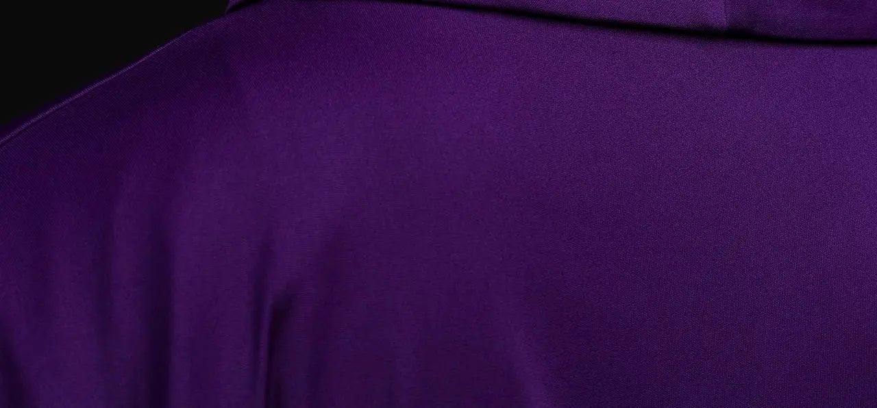 Chasuble brodée Croix violet léger tricoté SACROLITE