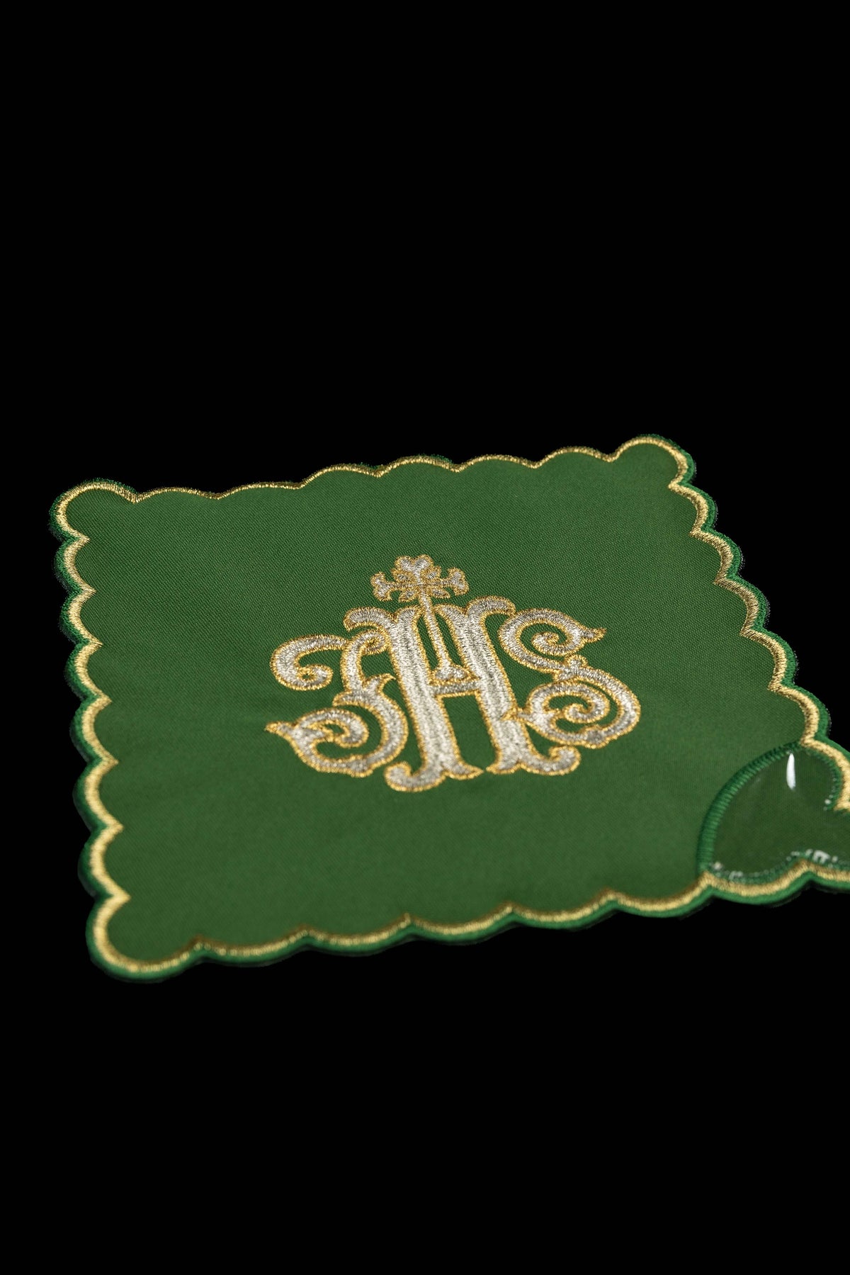 Ensemble de pales de calice avec symbole IHS brodé en quatre couleurs liturgiques
