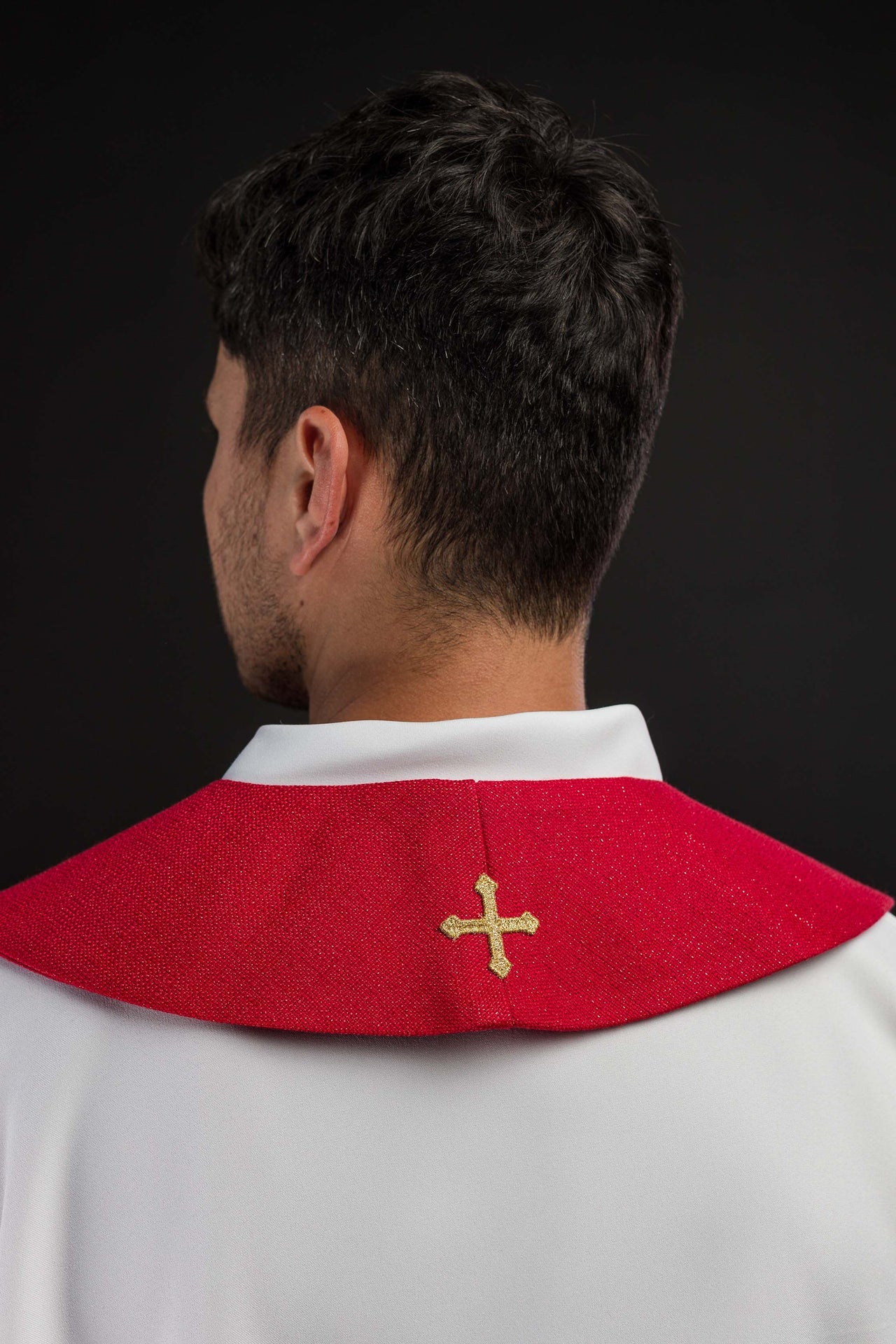 Stuła haftowana z wizerunkiem Świętego Floriana - ORNATY.PL