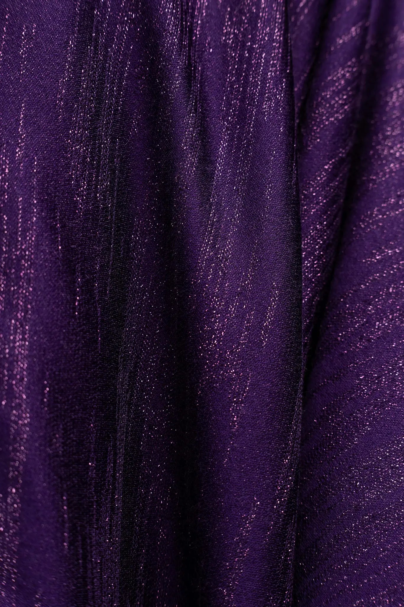 Purple chasuble with a vertical gold band featuring embroidered stylized crosses, gold trim on sleeves and collar, and a stand-up collar.