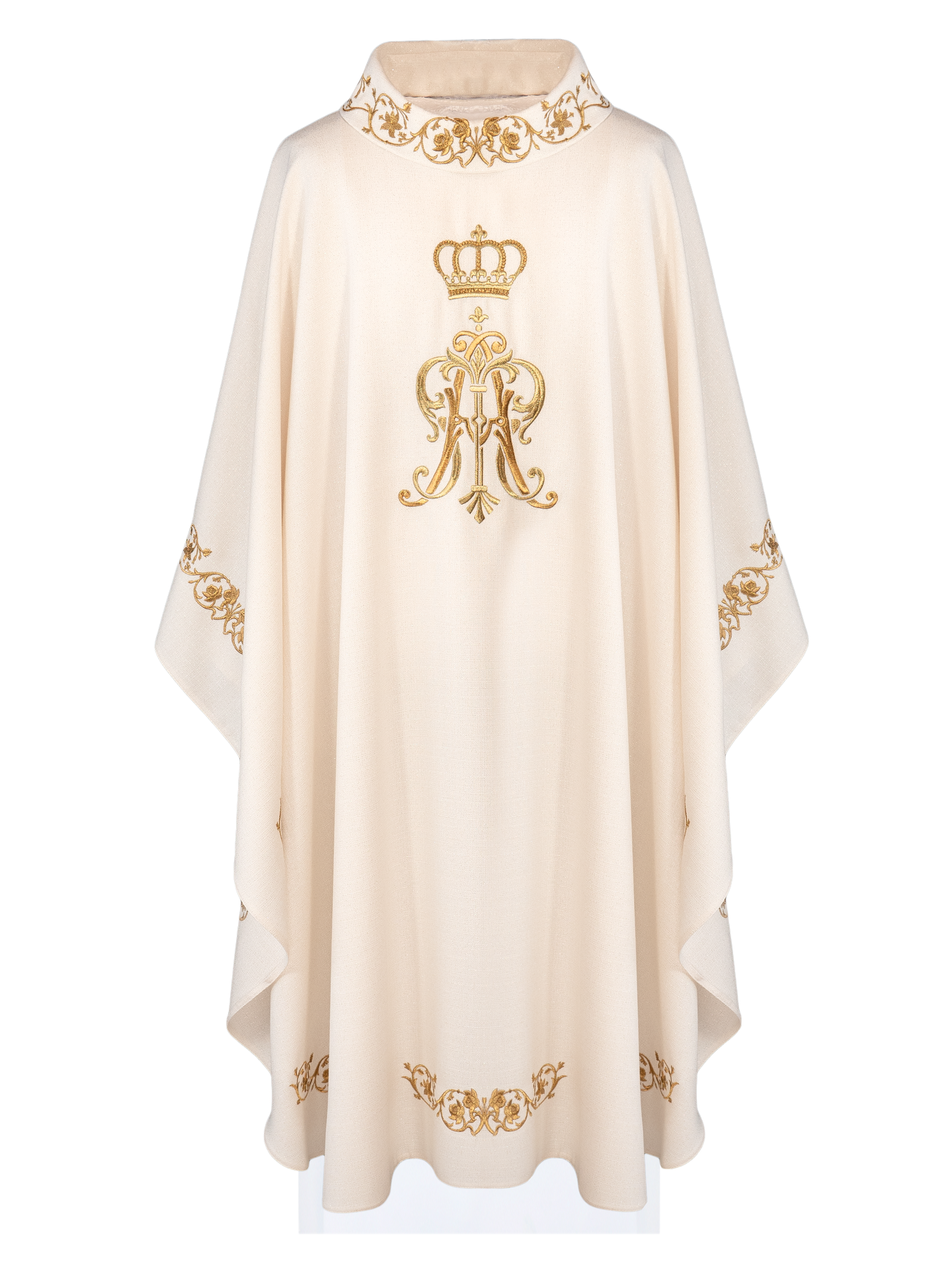 Ornat liturgiczny z haftowanym herbem Maryjnym i Koroną - ORNATY.PL