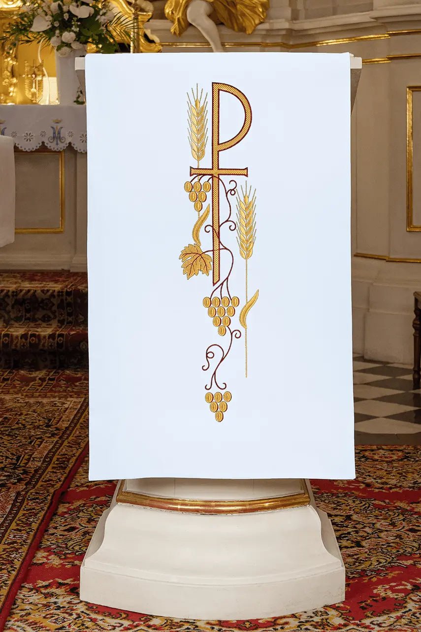 Ornement pour lectorium avec symbole PAX brodé