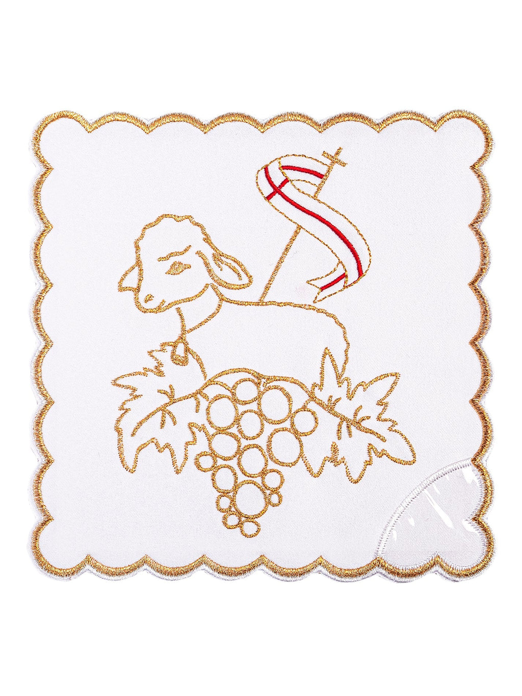 Bielizna kielichowa haftowana Baranek Wielkanocny