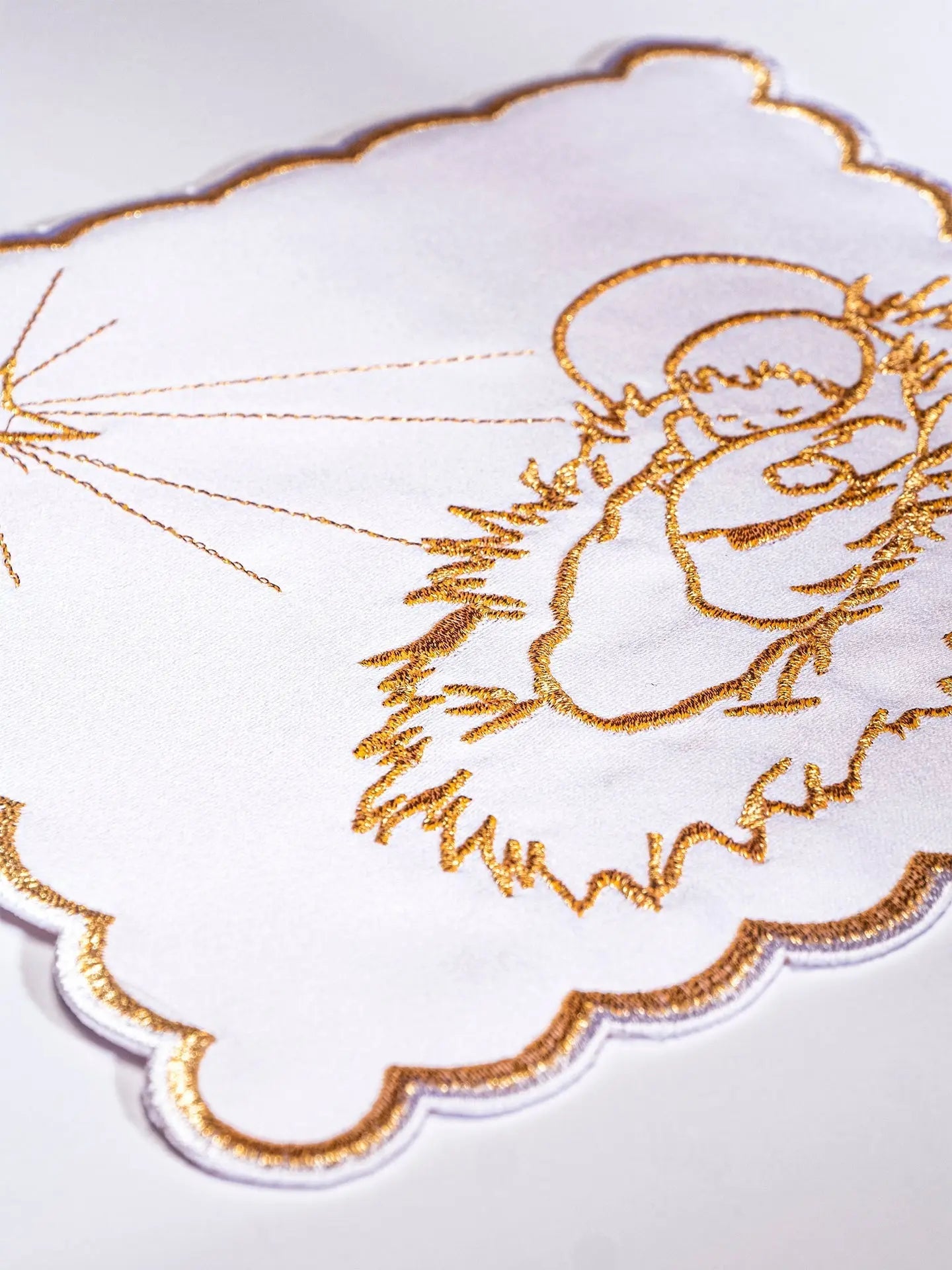 Linge de calice brodé pour Noël