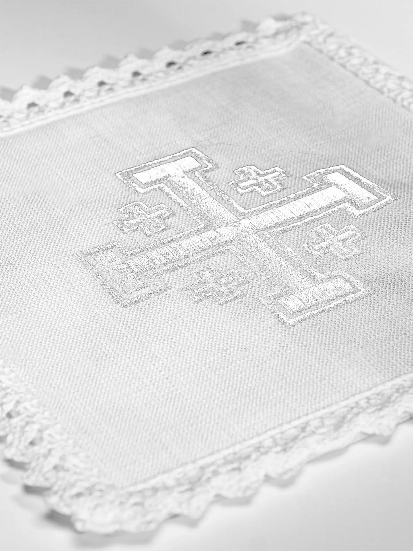 Lin de calice lin brodé croix de Jérusalem