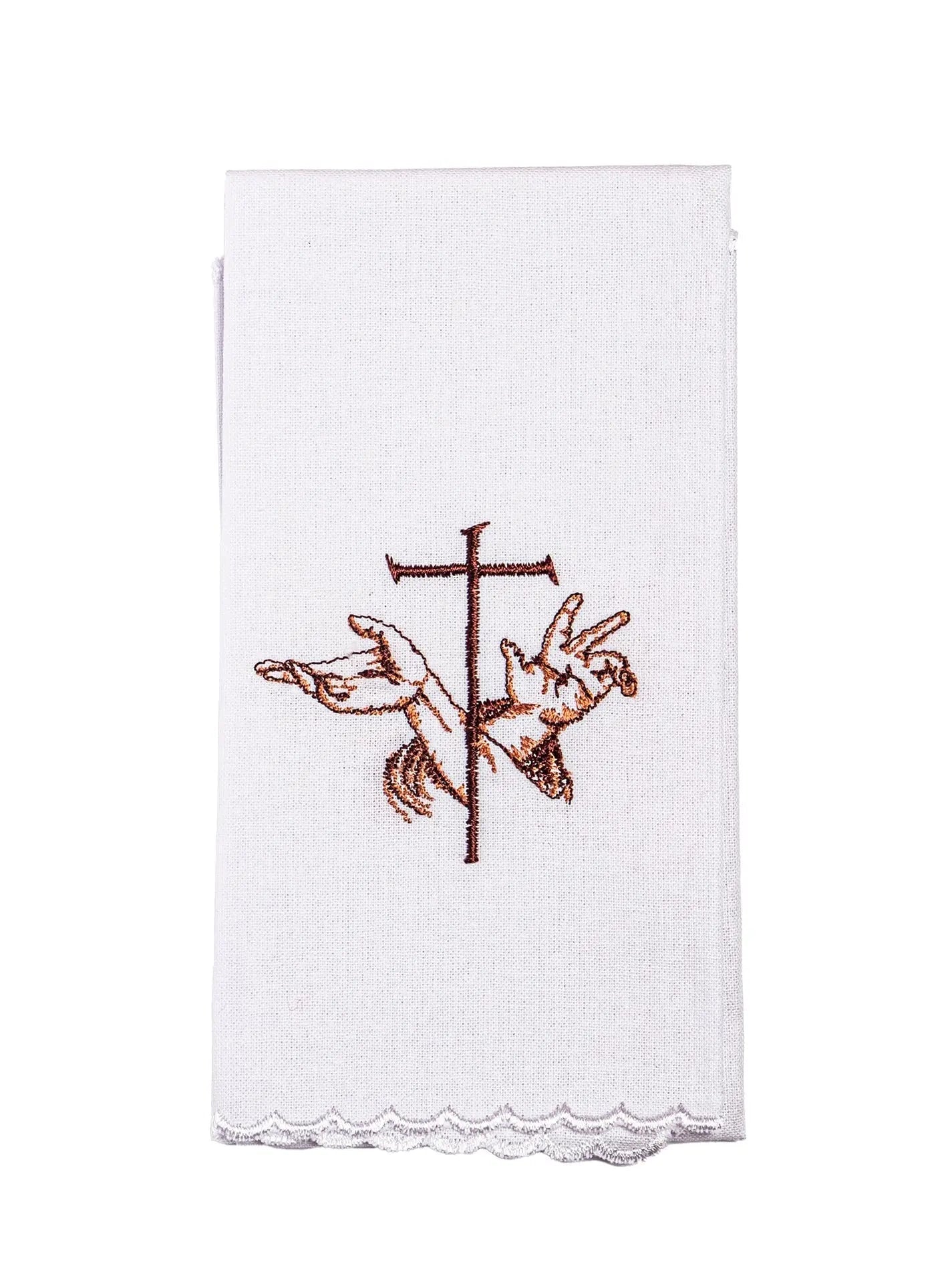 Linge de calice avec symbole franciscain