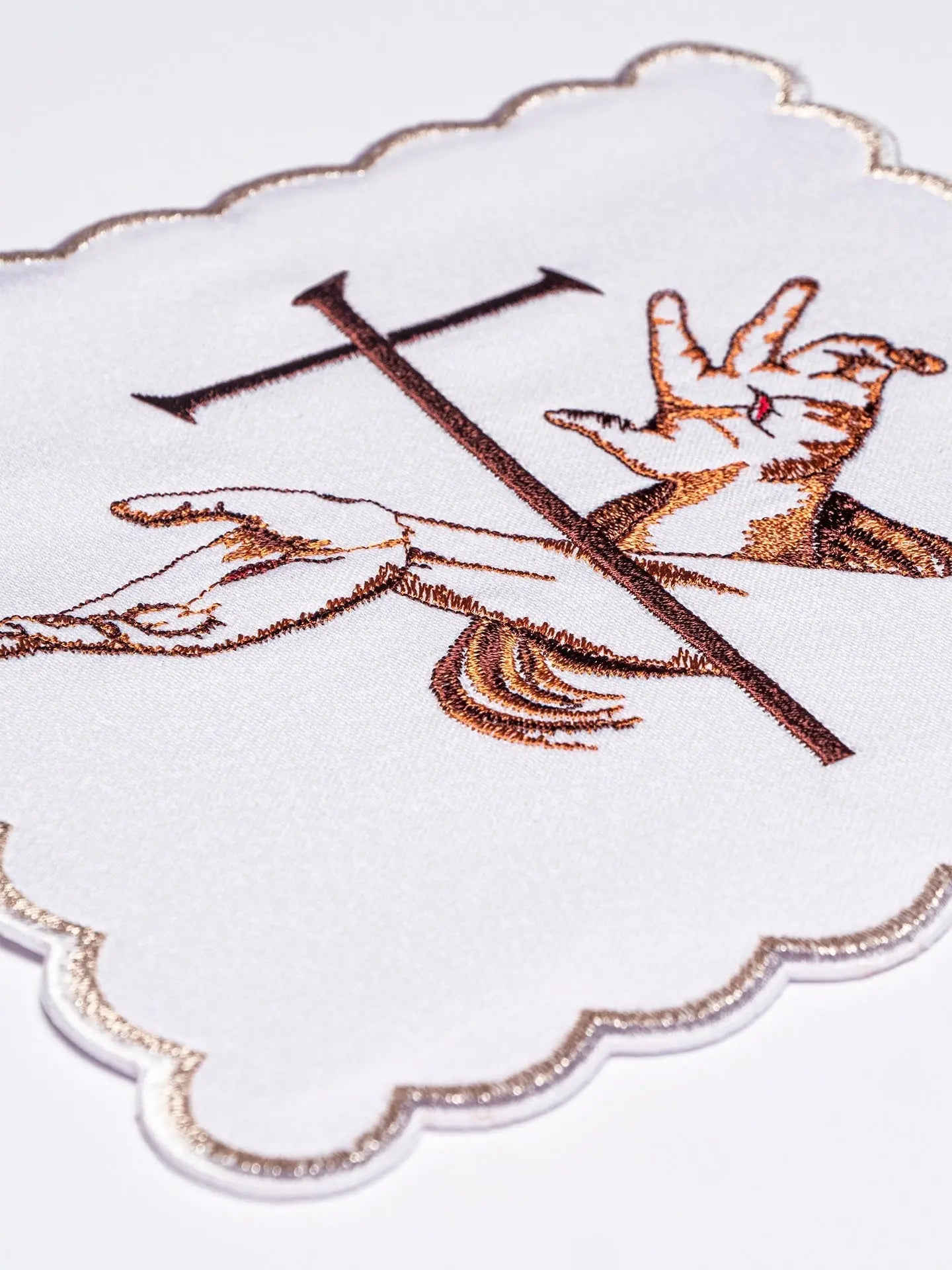Linge de calice avec symbole franciscain