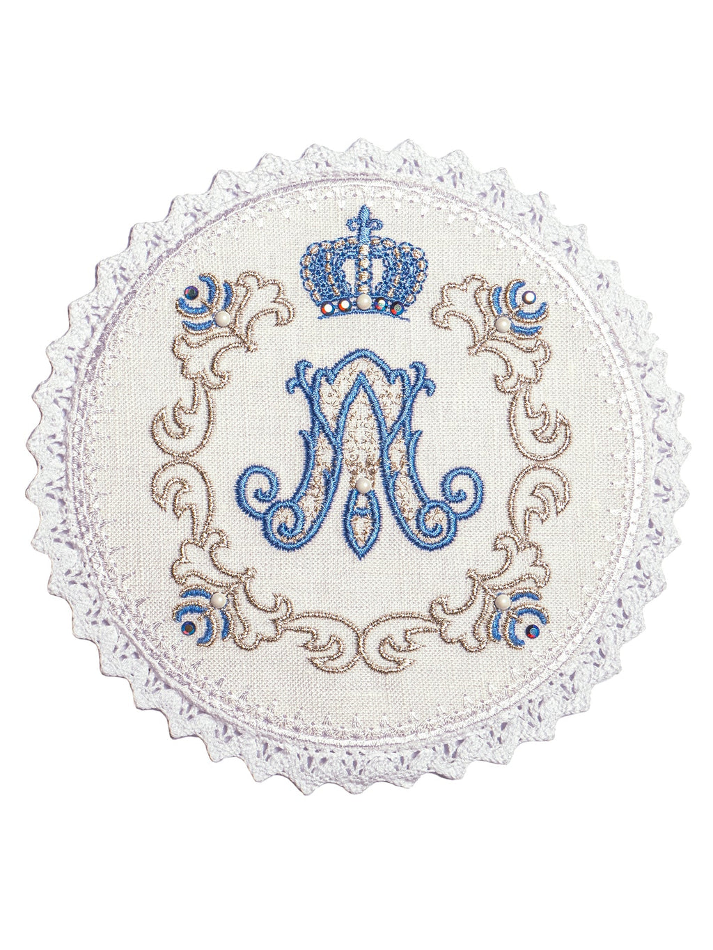 Bielizna kielichowa z haftem maryjnym