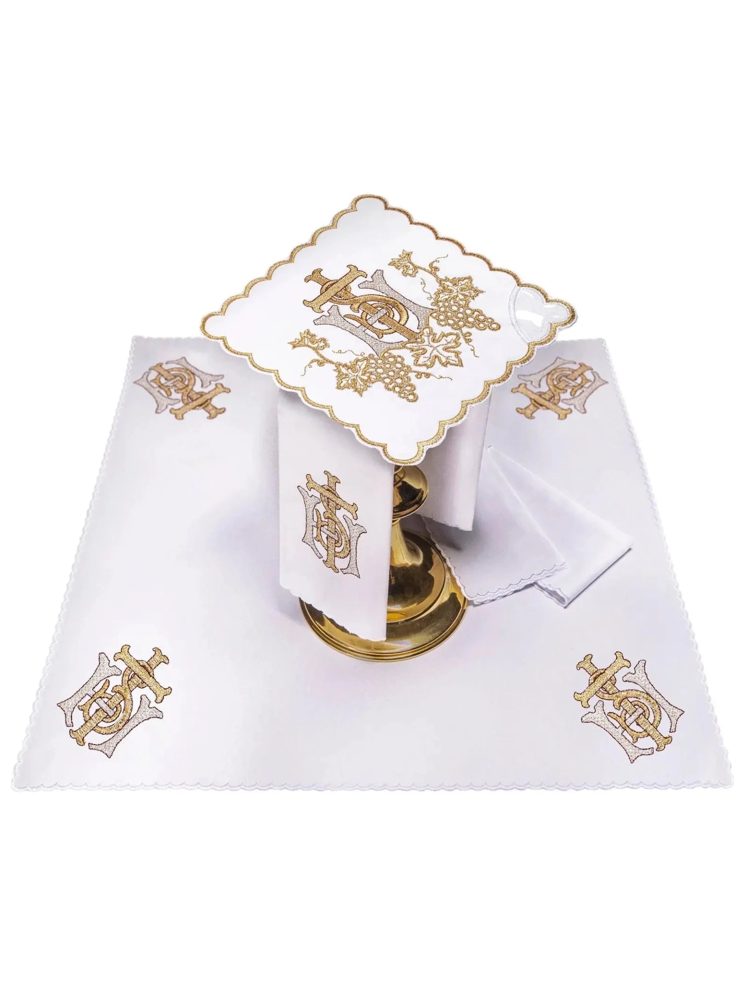 Chalice linen with thick IHS embroidery - HAFTINA ATELIER