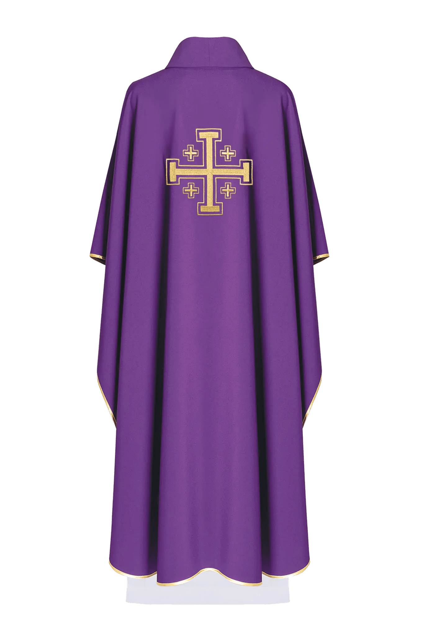 Chasuble with Jerusalem cross purple - HAFTINA ATELIER