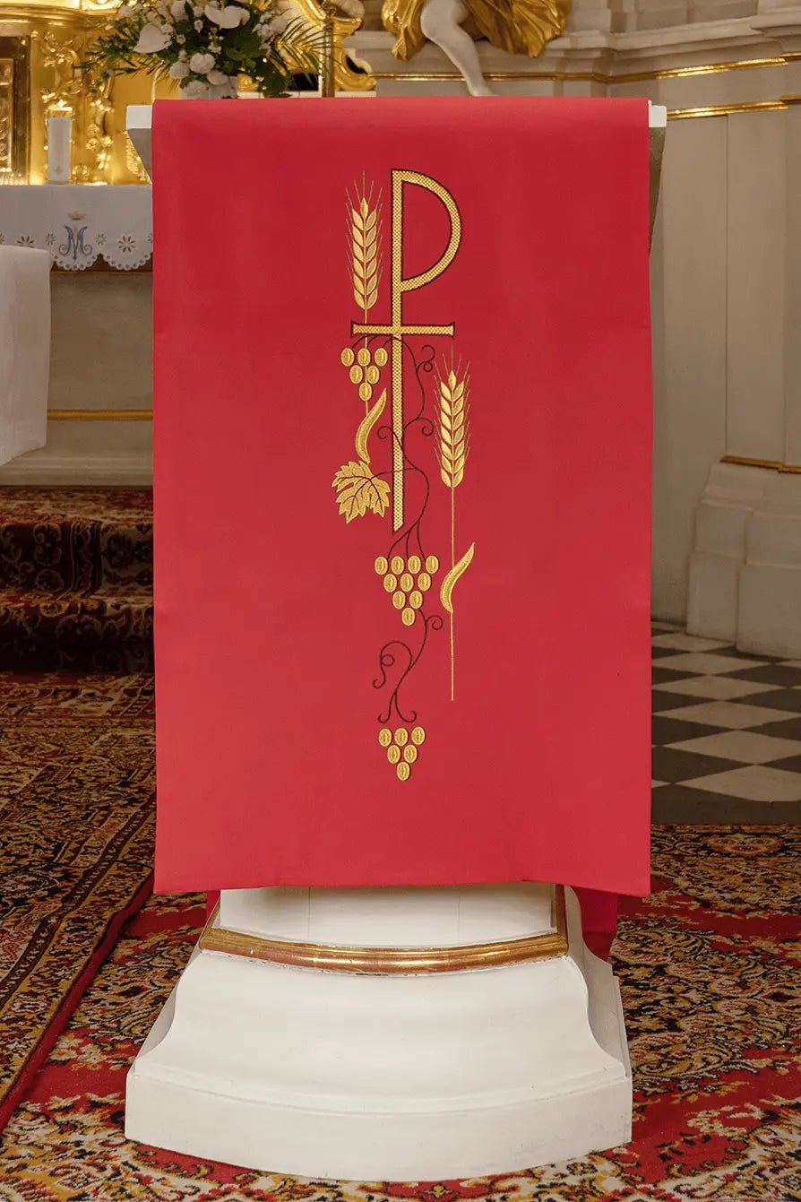 Ornement pour lectorium avec symbole PAX brodé
