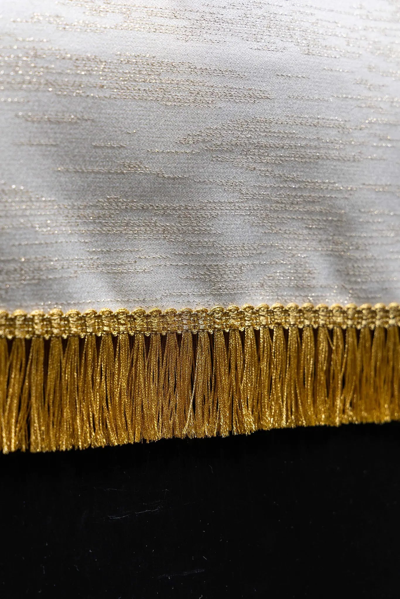 Ecru Lectern Cover with Rich IHS Embroidery - HAFTINA ATELIER