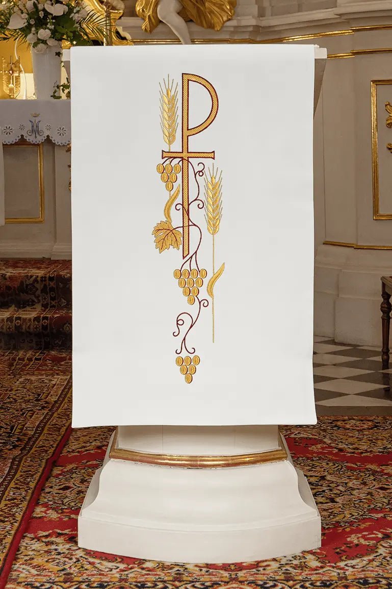 Ornement pour lectorium avec symbole PAX brodé