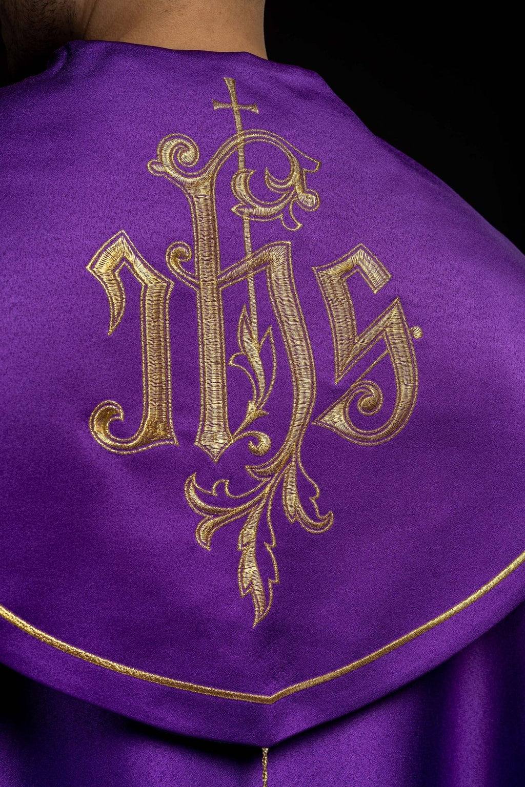 Kapa eucharystyczna monogram IHS Fioletowa