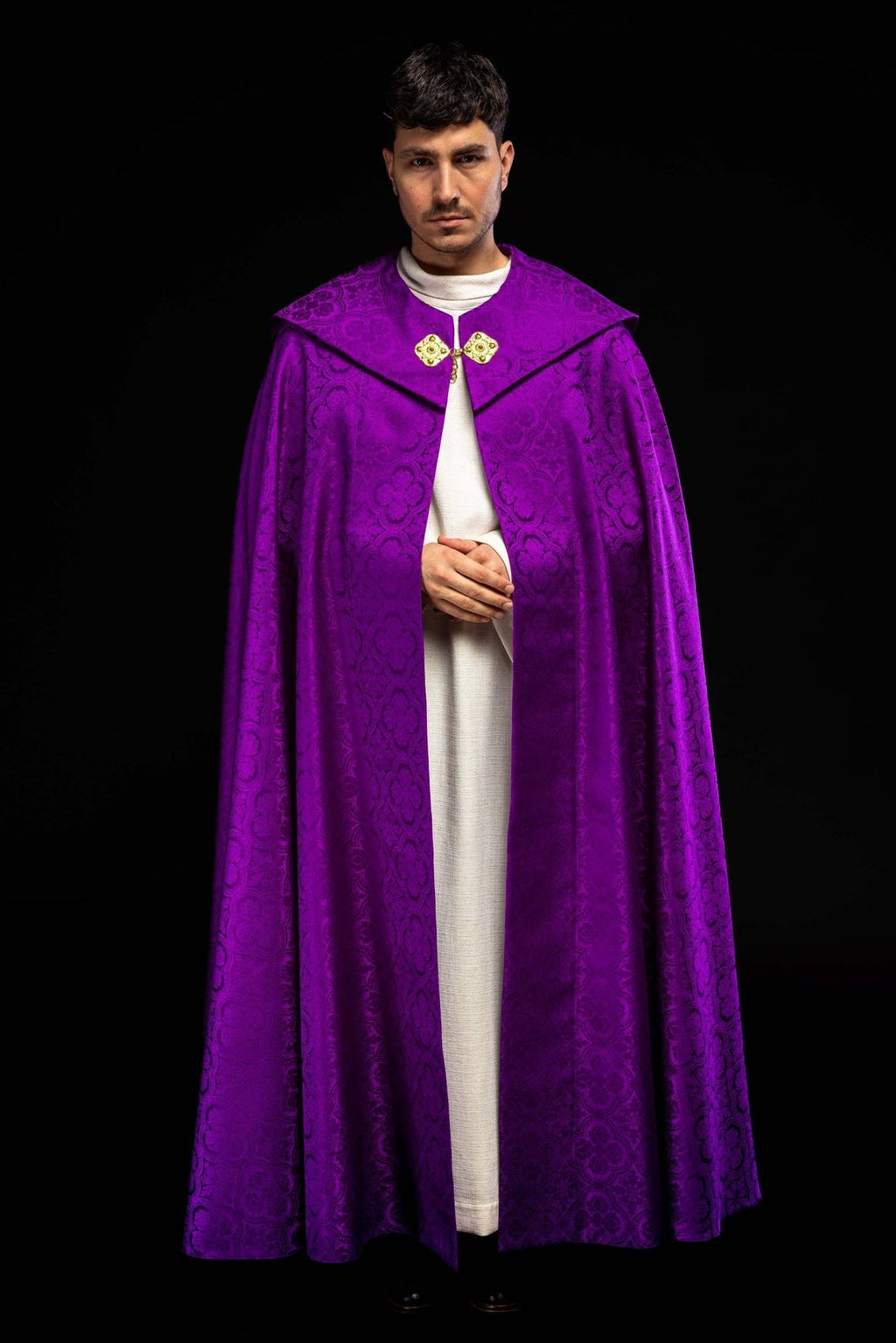 Kapa liturgiczna żakardowa fioletowa