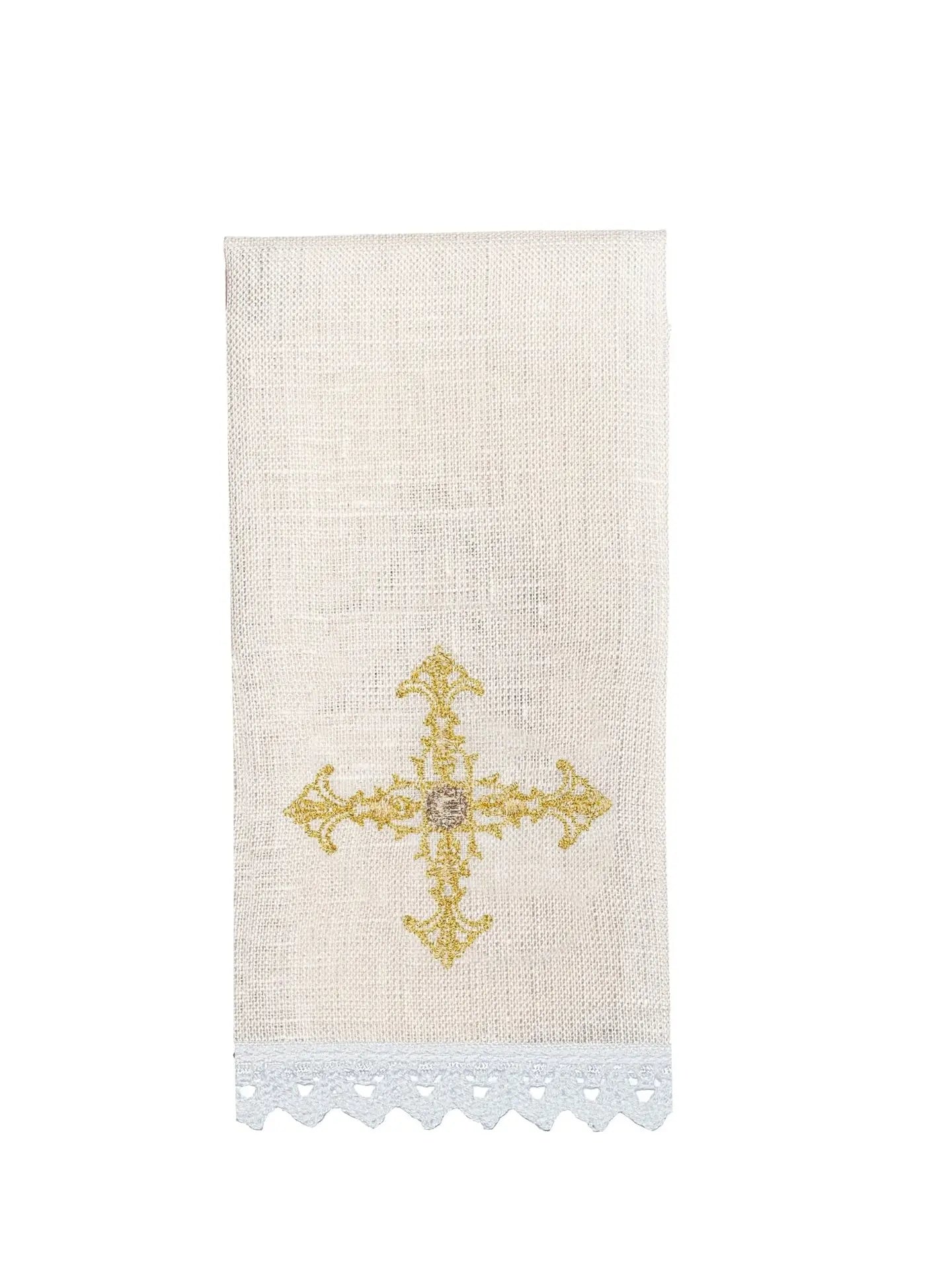 Ensemble de calice richement brodé avec IHS