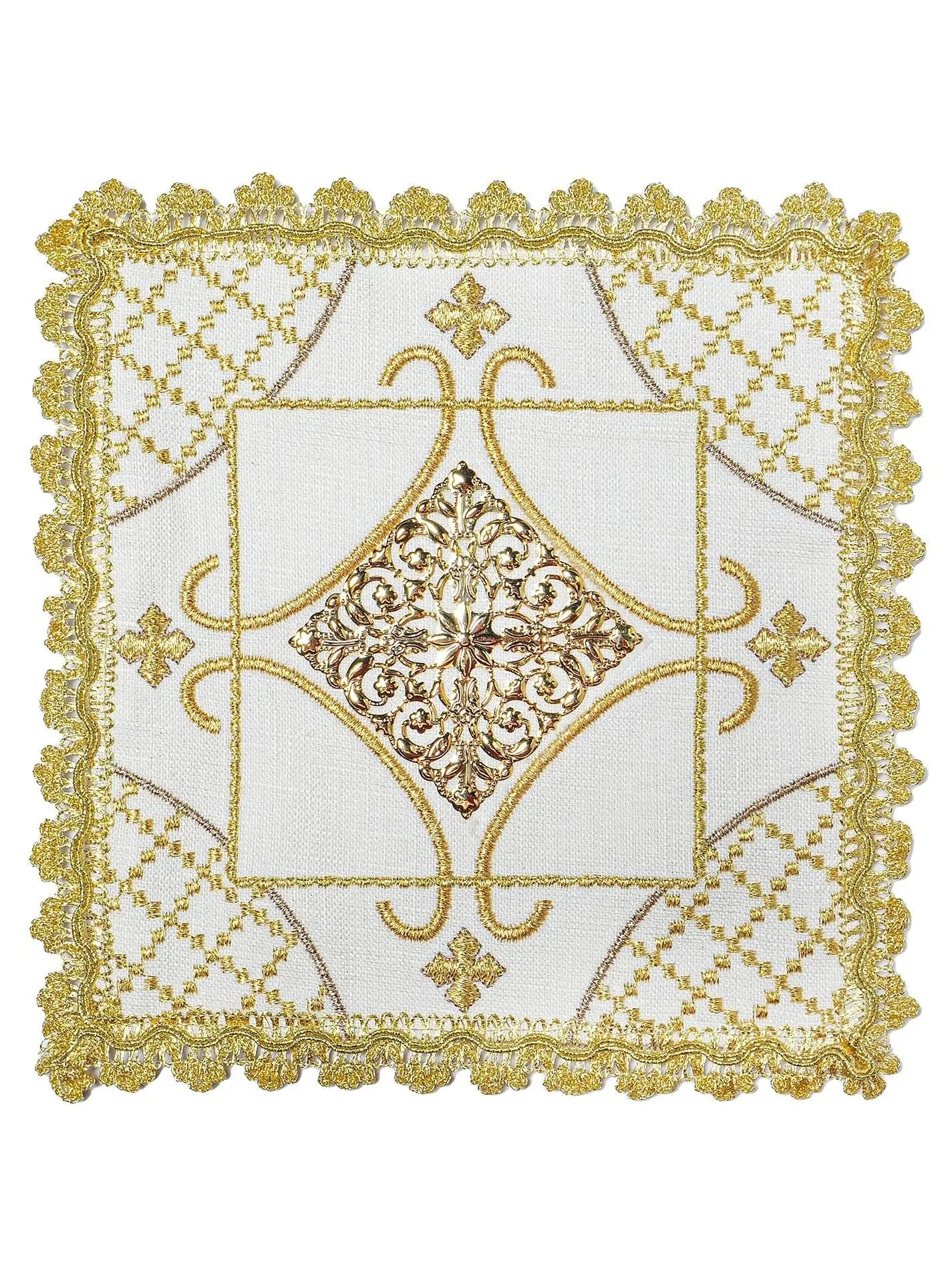 Ensemble de calice richement brodé avec IHS
