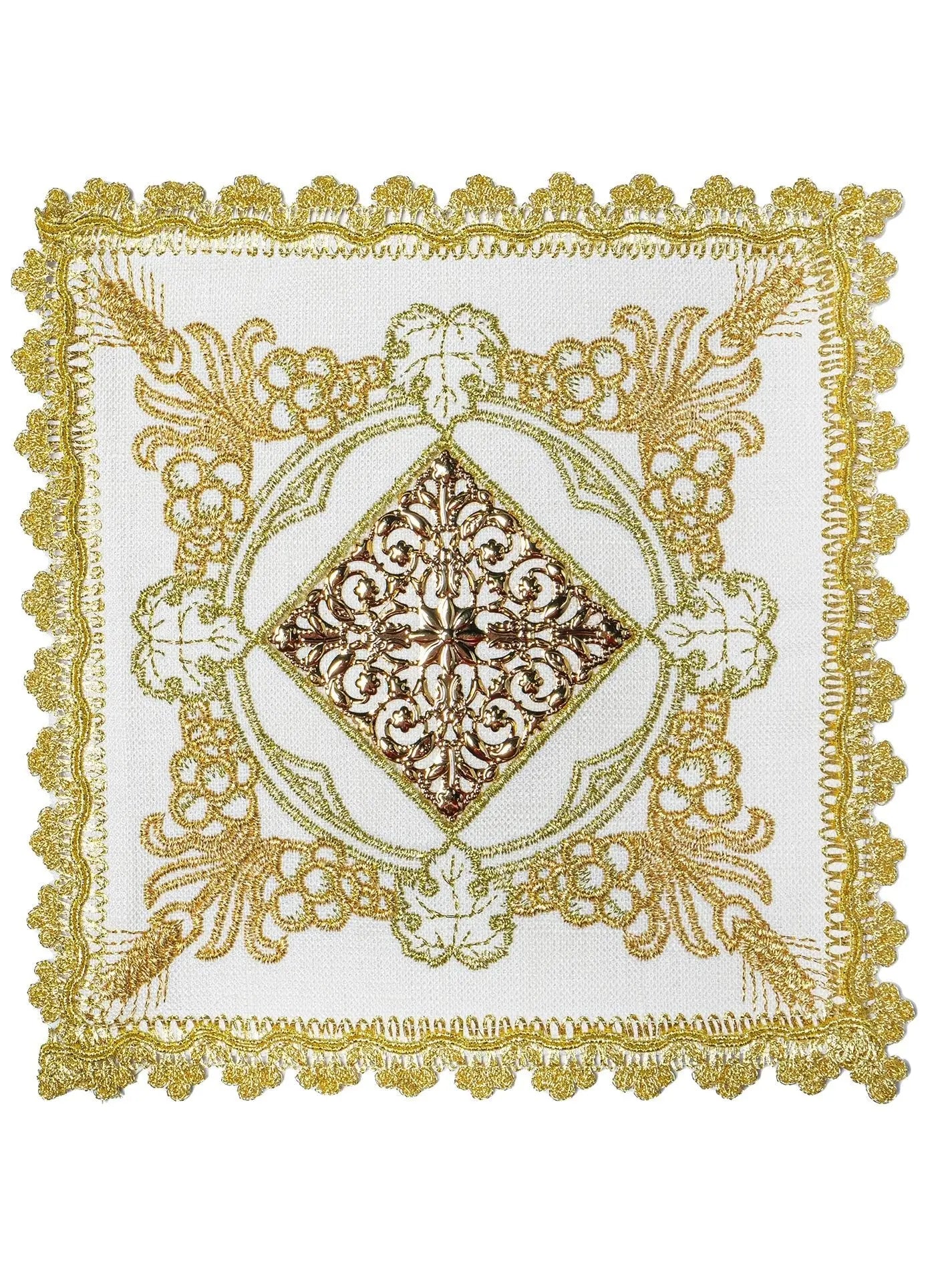 Ensemble de calice richement brodé avec IHS