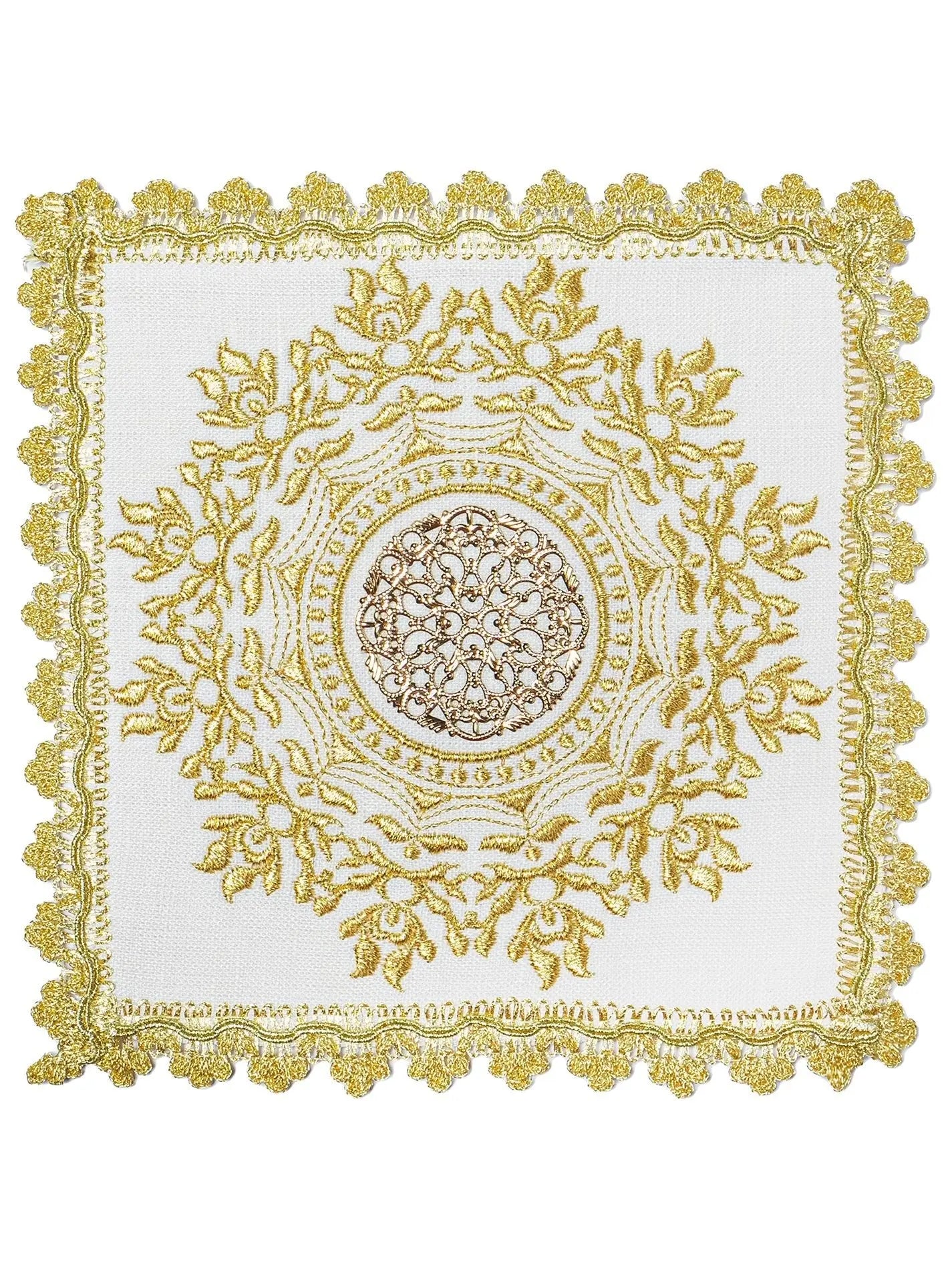 Ensemble de calice richement brodé avec motif IHS